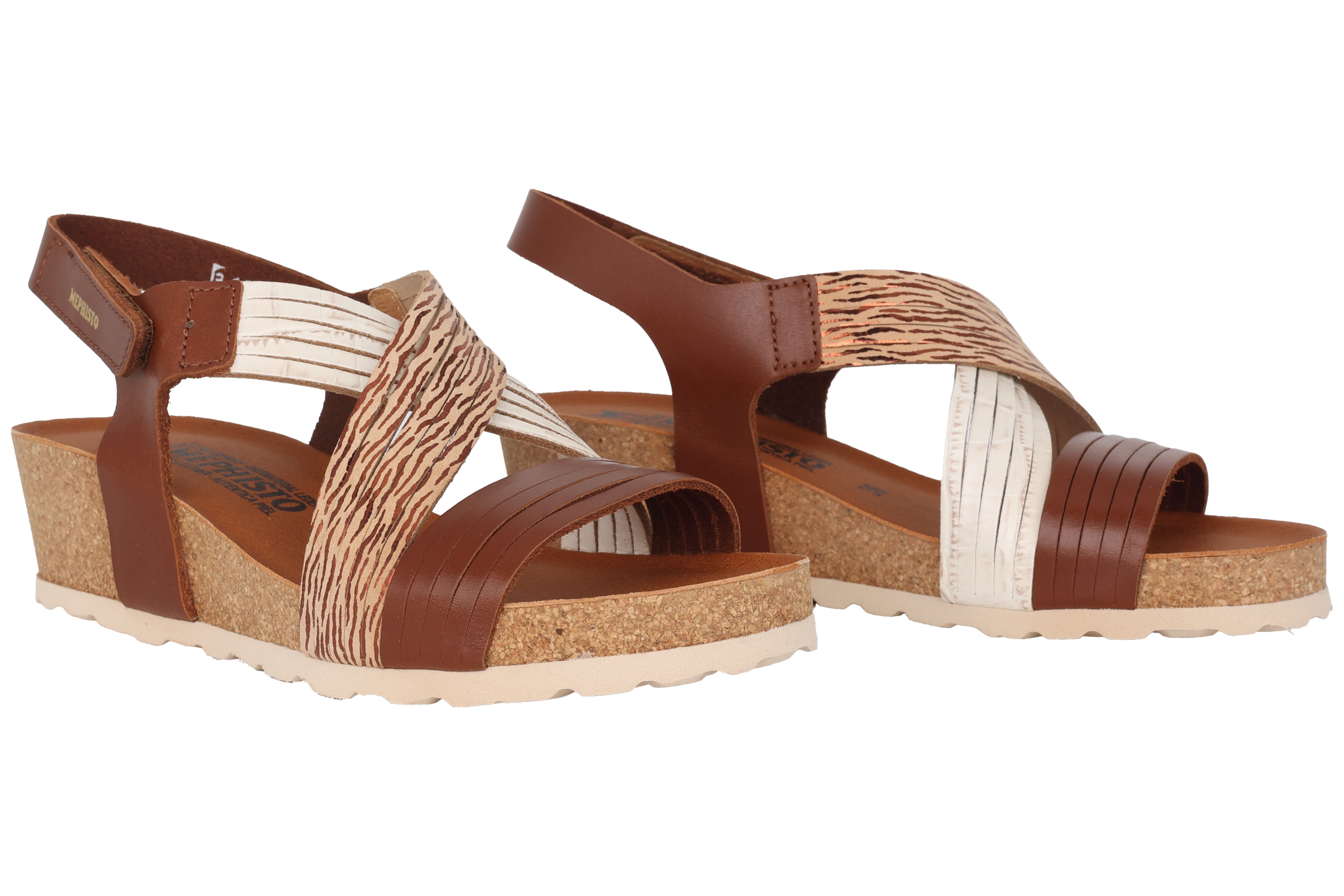 'Renza' women's sandal - brown mix