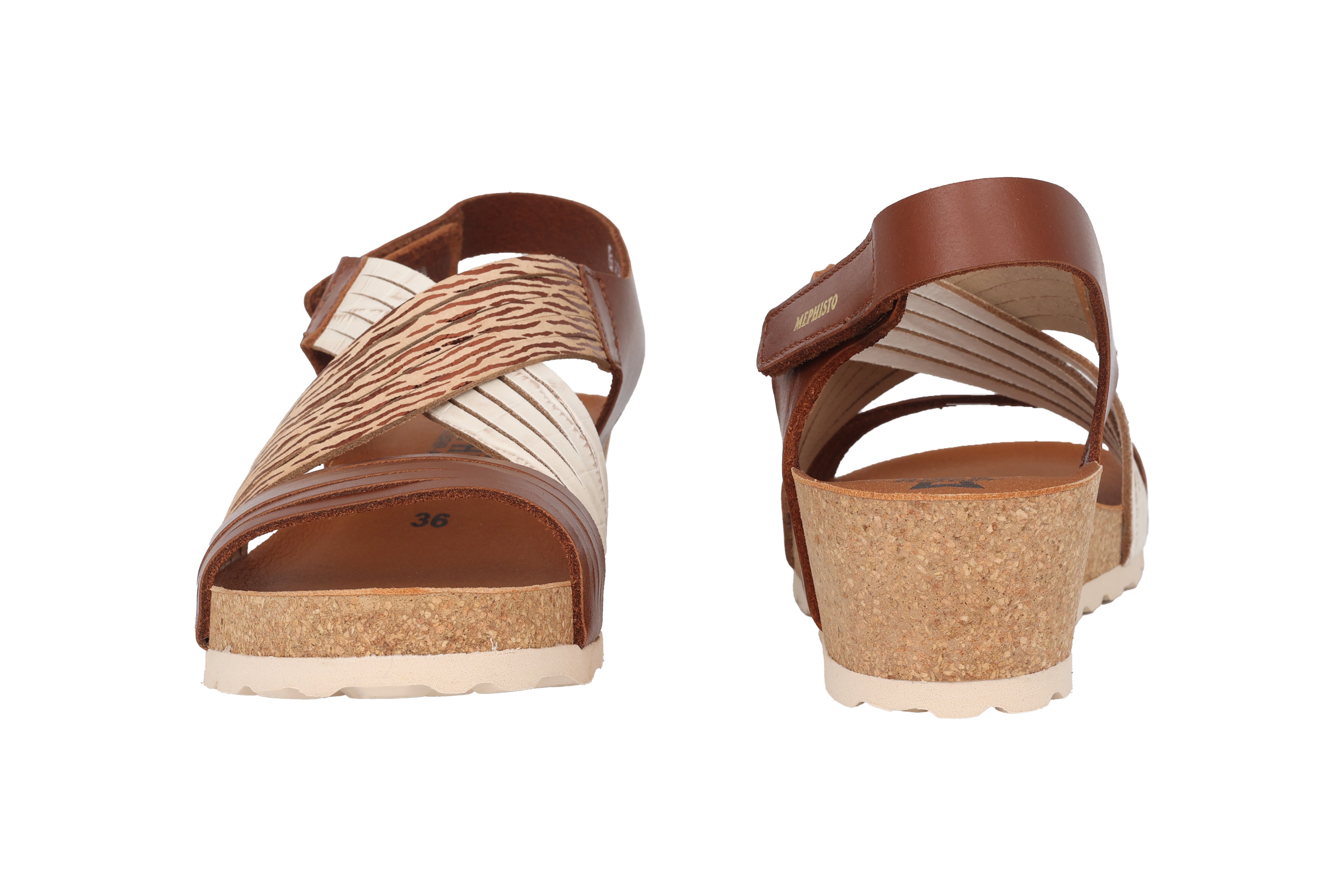 'Renza' women's sandal - brown mix