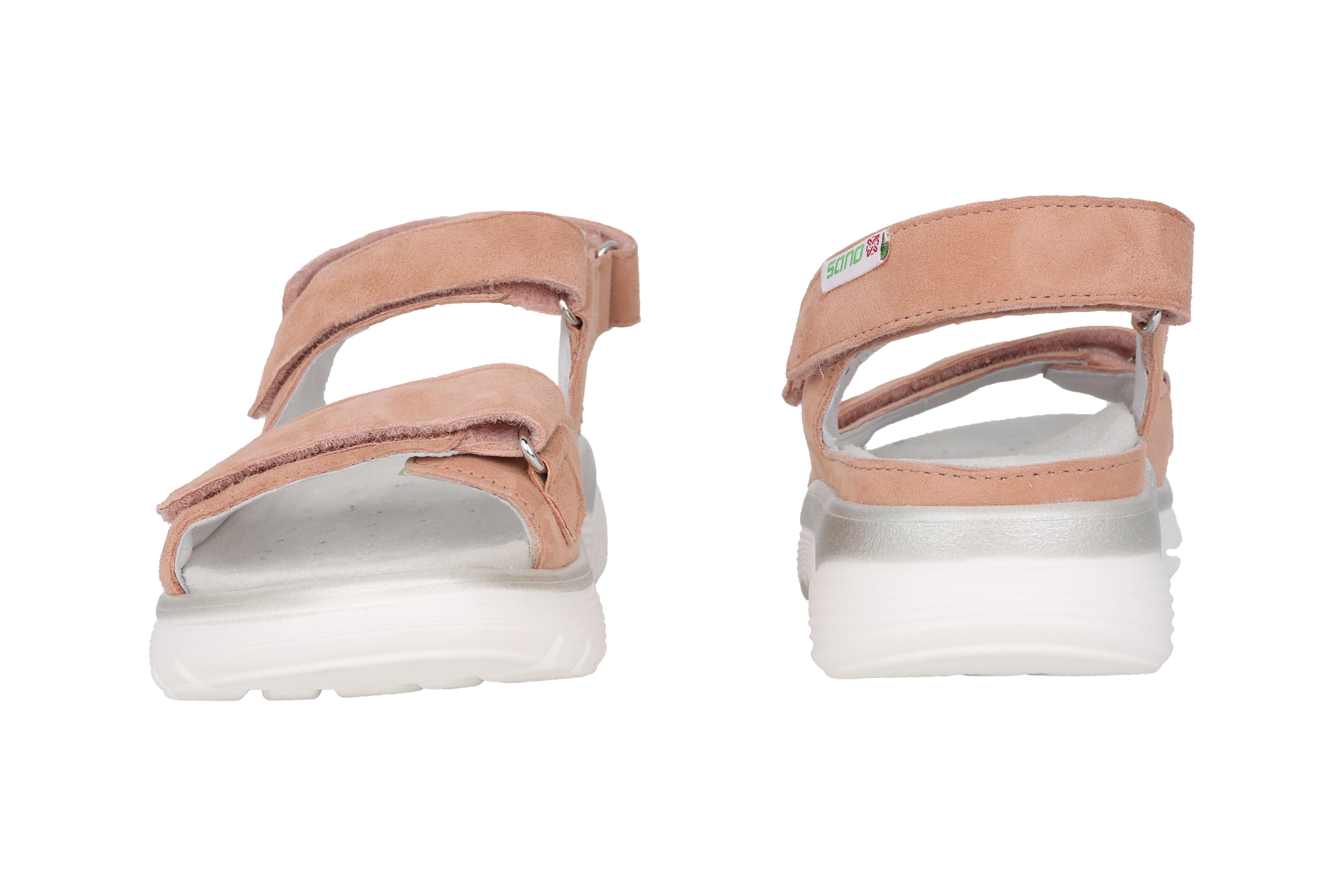 'Norine' women's rolling walking wide fit (H) sandal - orange