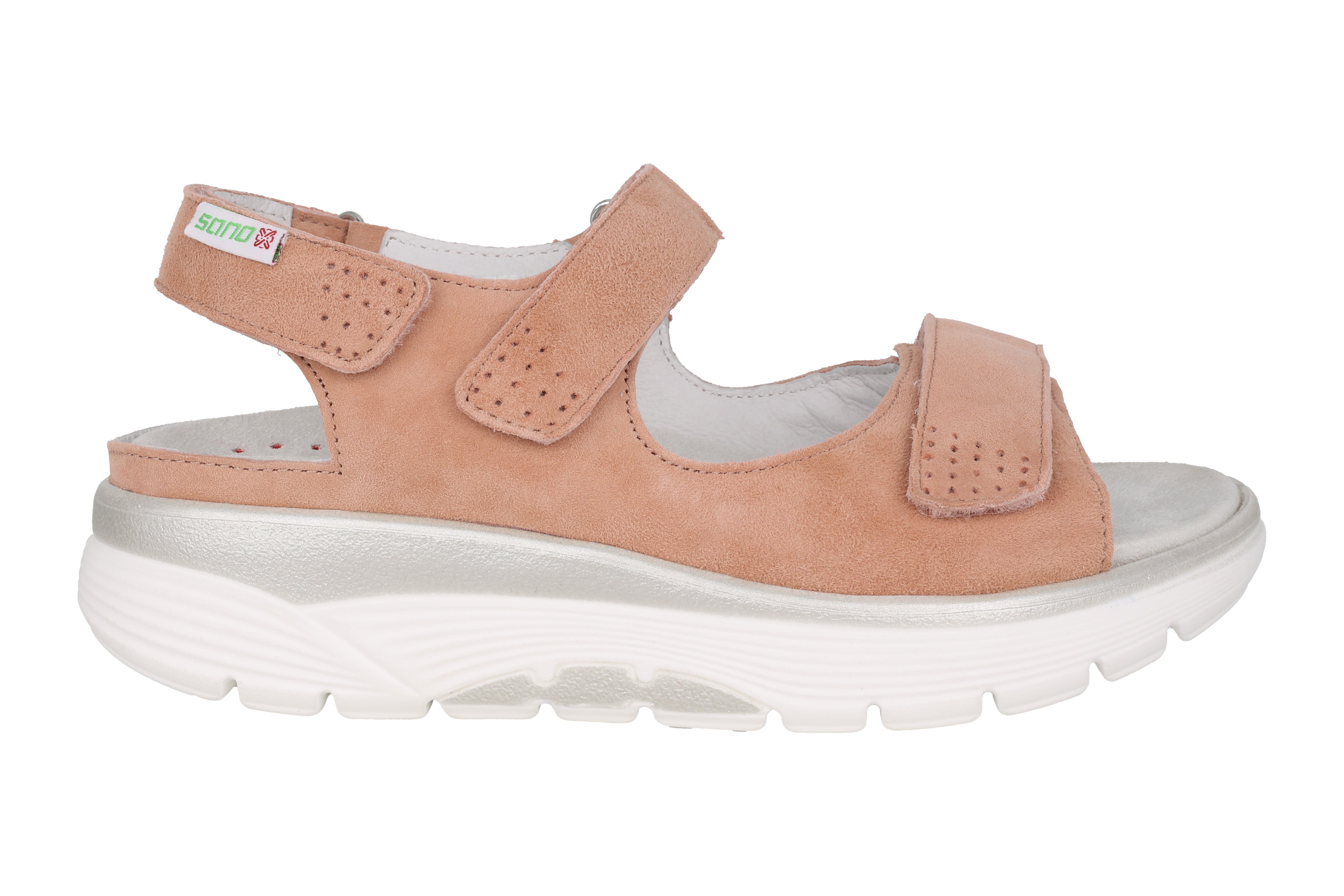 'Norine' women's rolling walking wide fit (H) sandal - orange