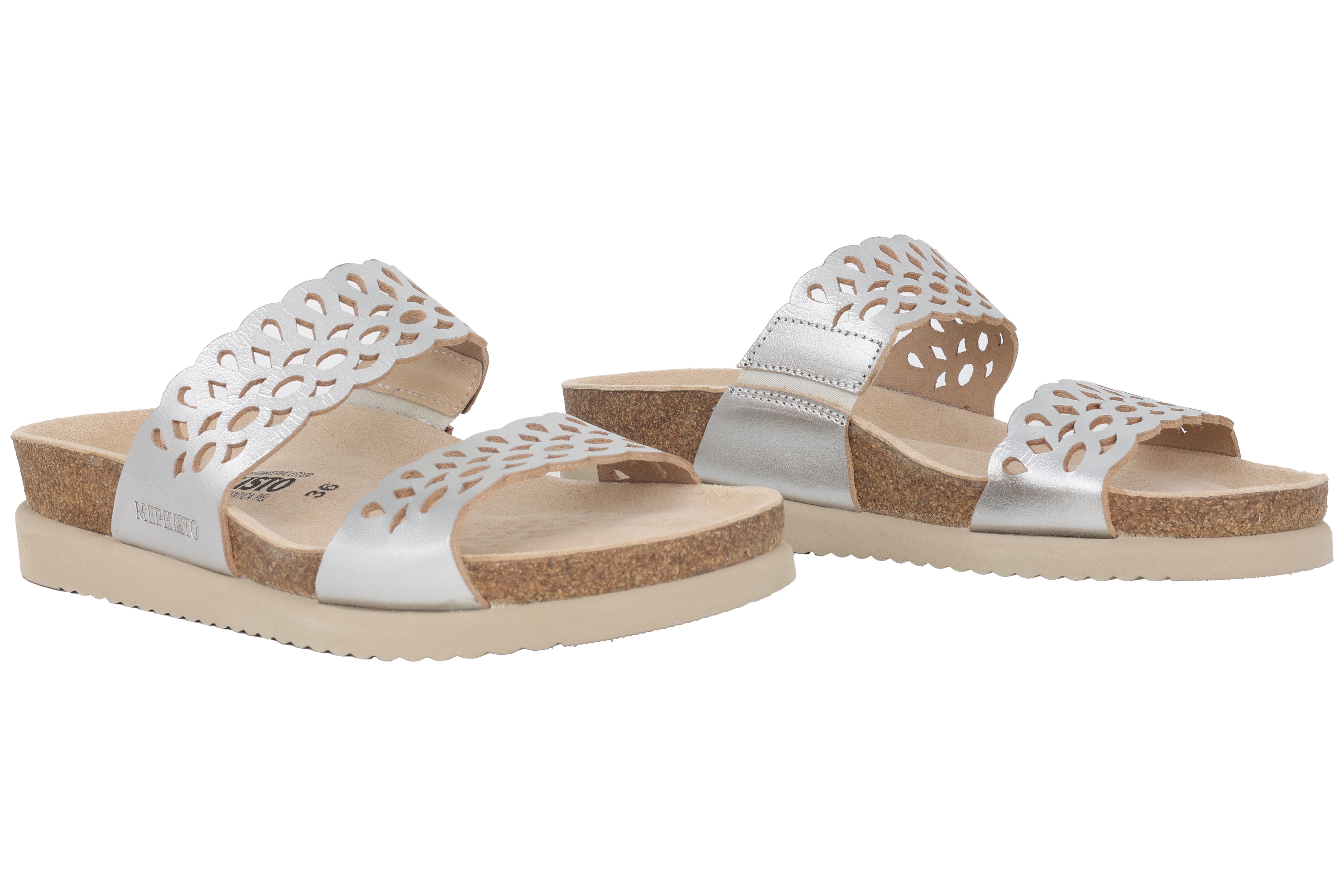 'Hennie' women's slide sandal - silver