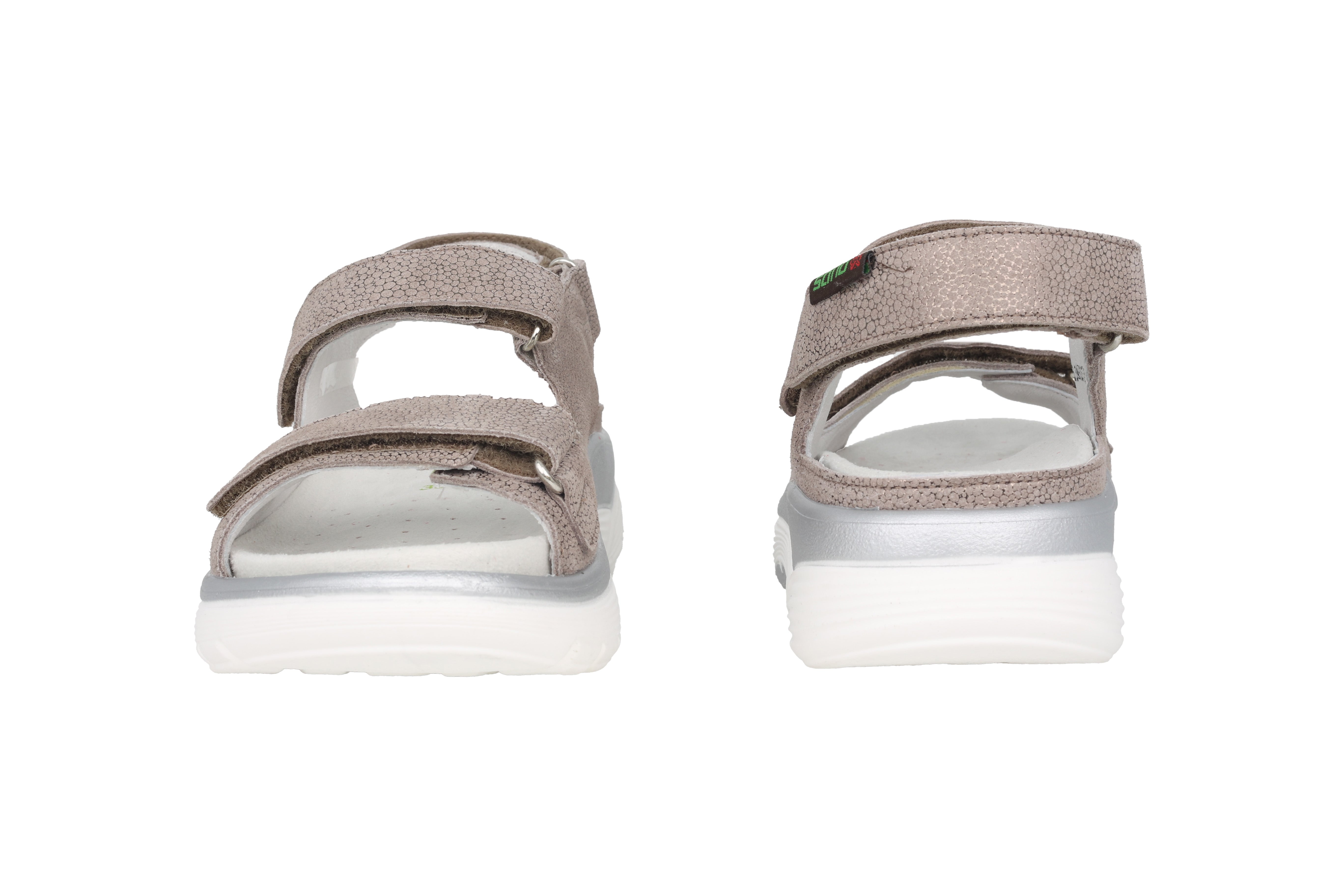 Sandália feminina de corte largo (H) 'Norine' - cinza