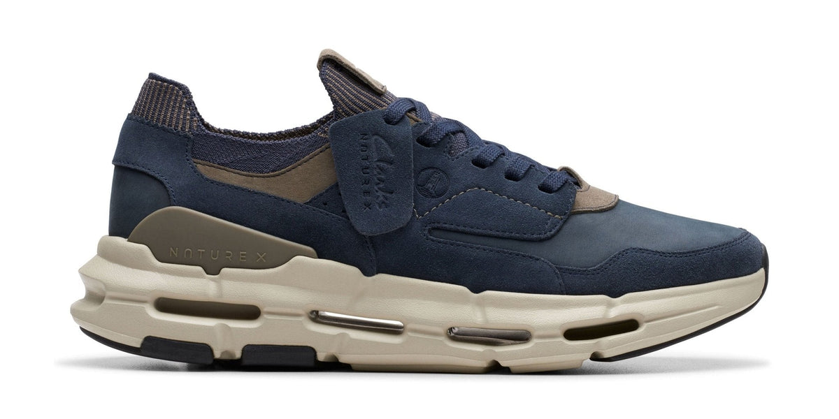 NXE Lo' men's blue nubuck walking sneakers by Clarks