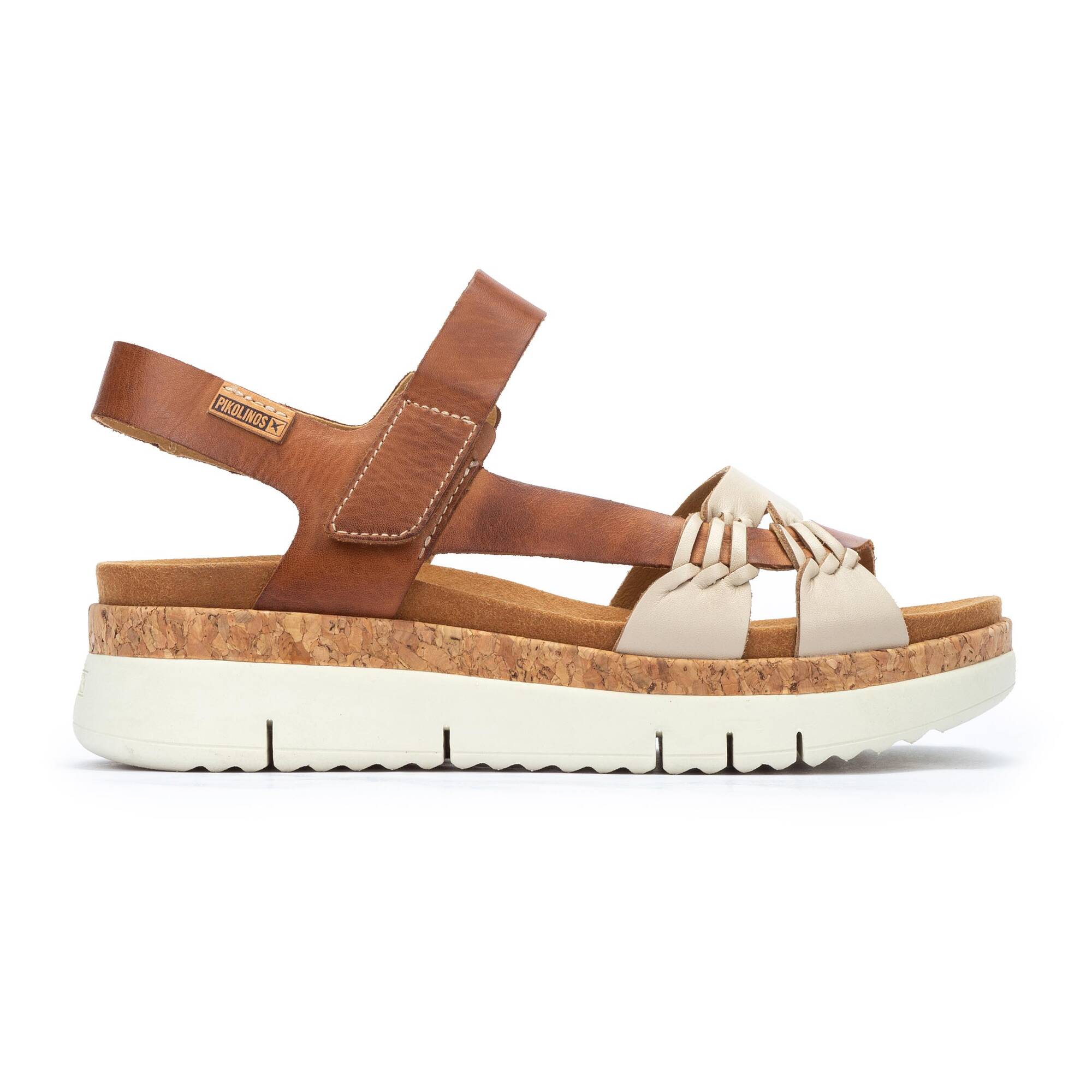 'Palma' women's sandal - brown white - Chaplinshoes'Palma' women's sandal - brown whitePikolinos