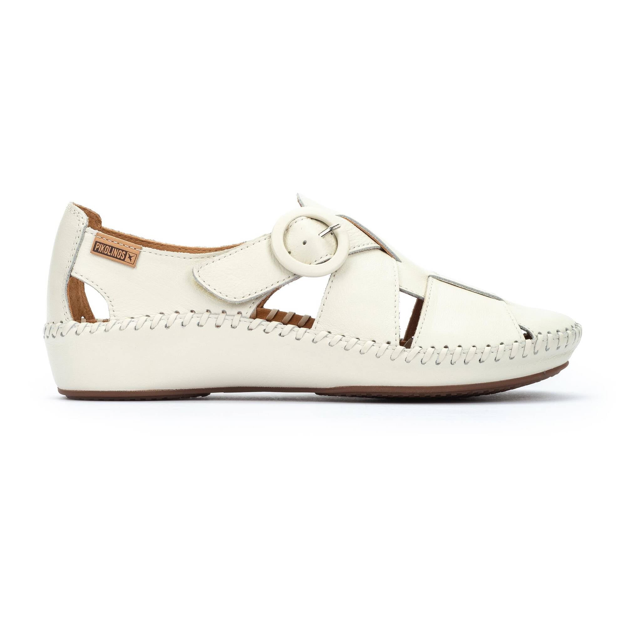 'P. Vallarta' women's semi-closed sandal - off white