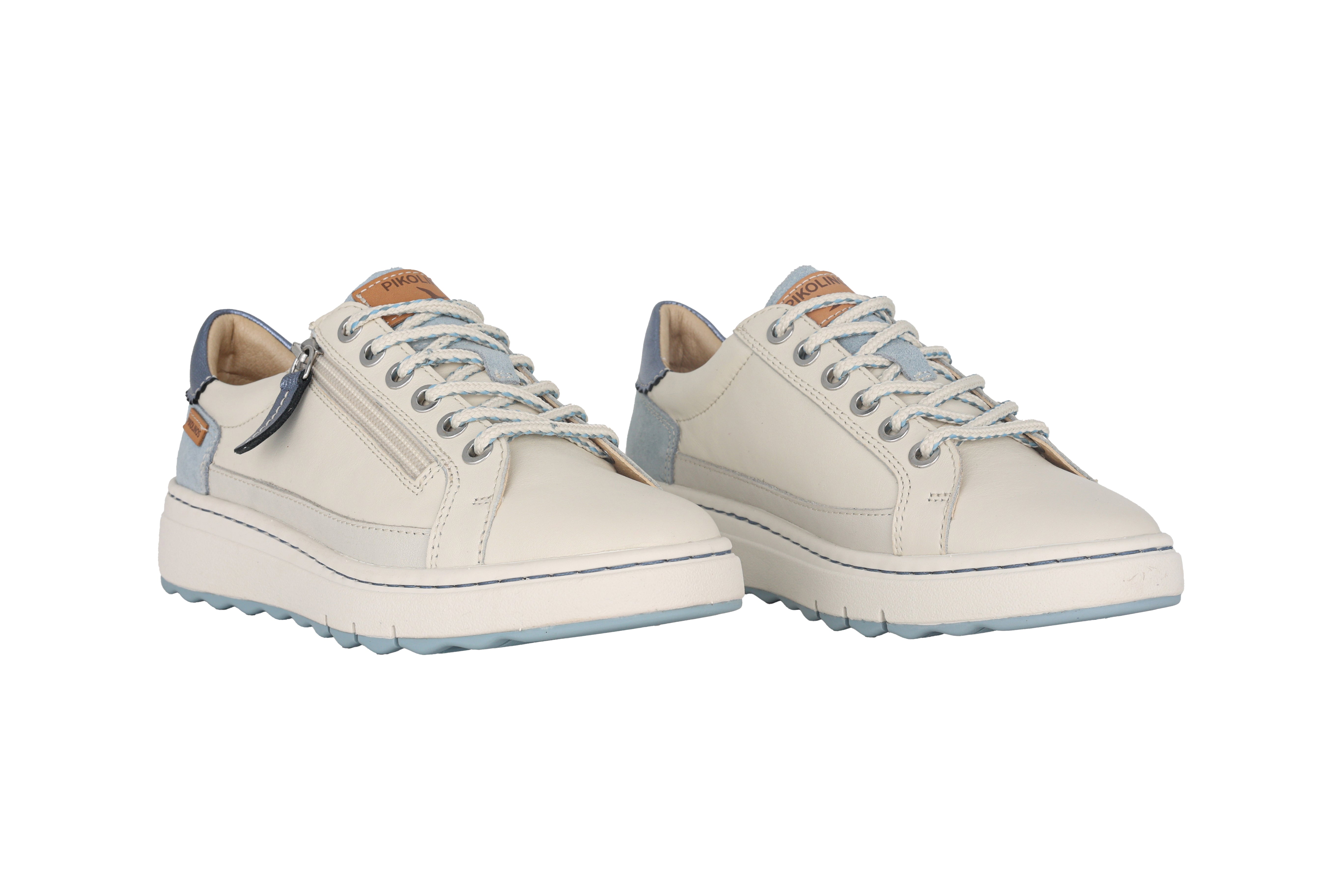 'Arenas' women's lace-up sneaker - white/blue