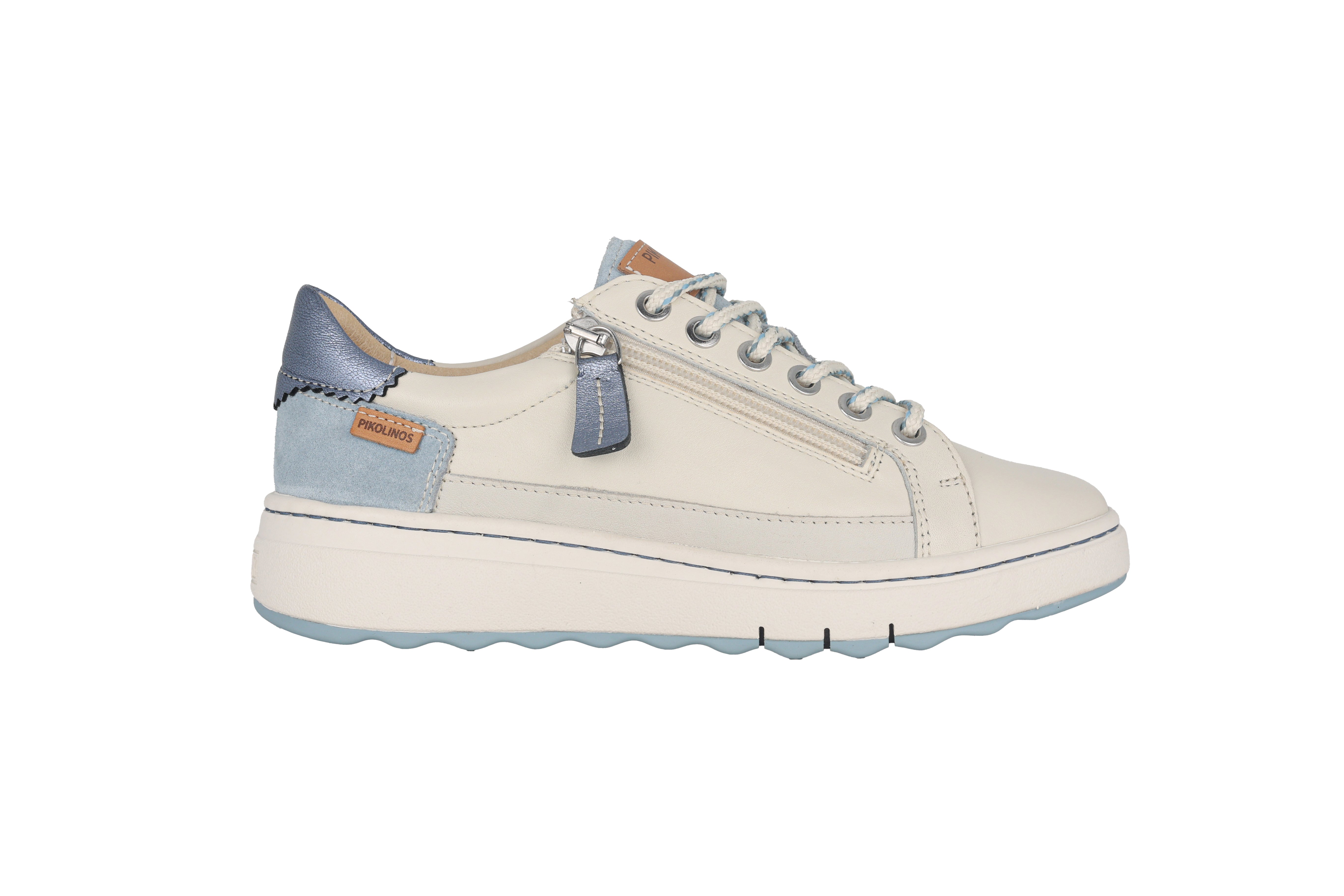 'Arenas' women's lace-up sneaker - white/blue