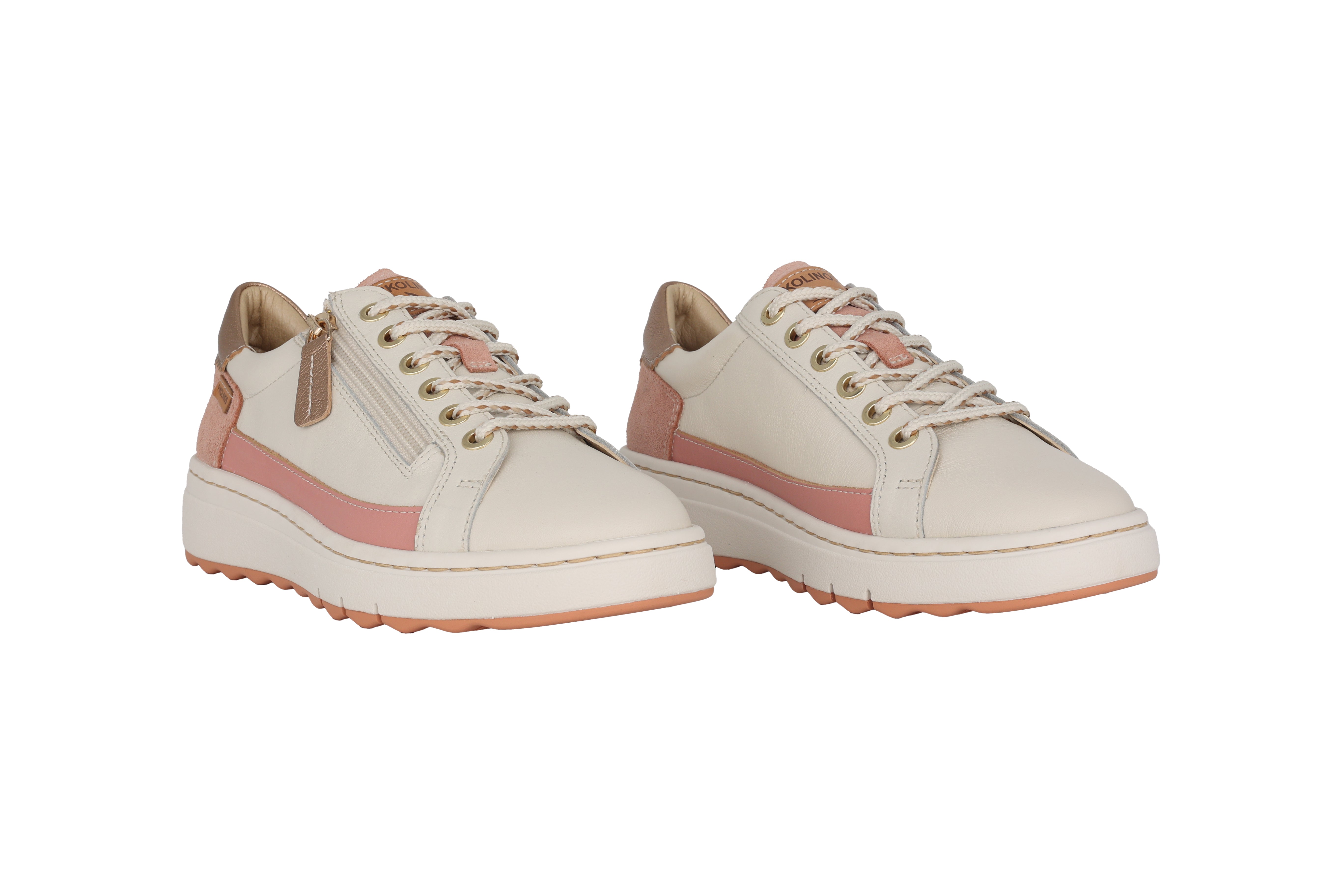 Damen-Schnürsneaker 'Arenas' - Weiß/Rosa