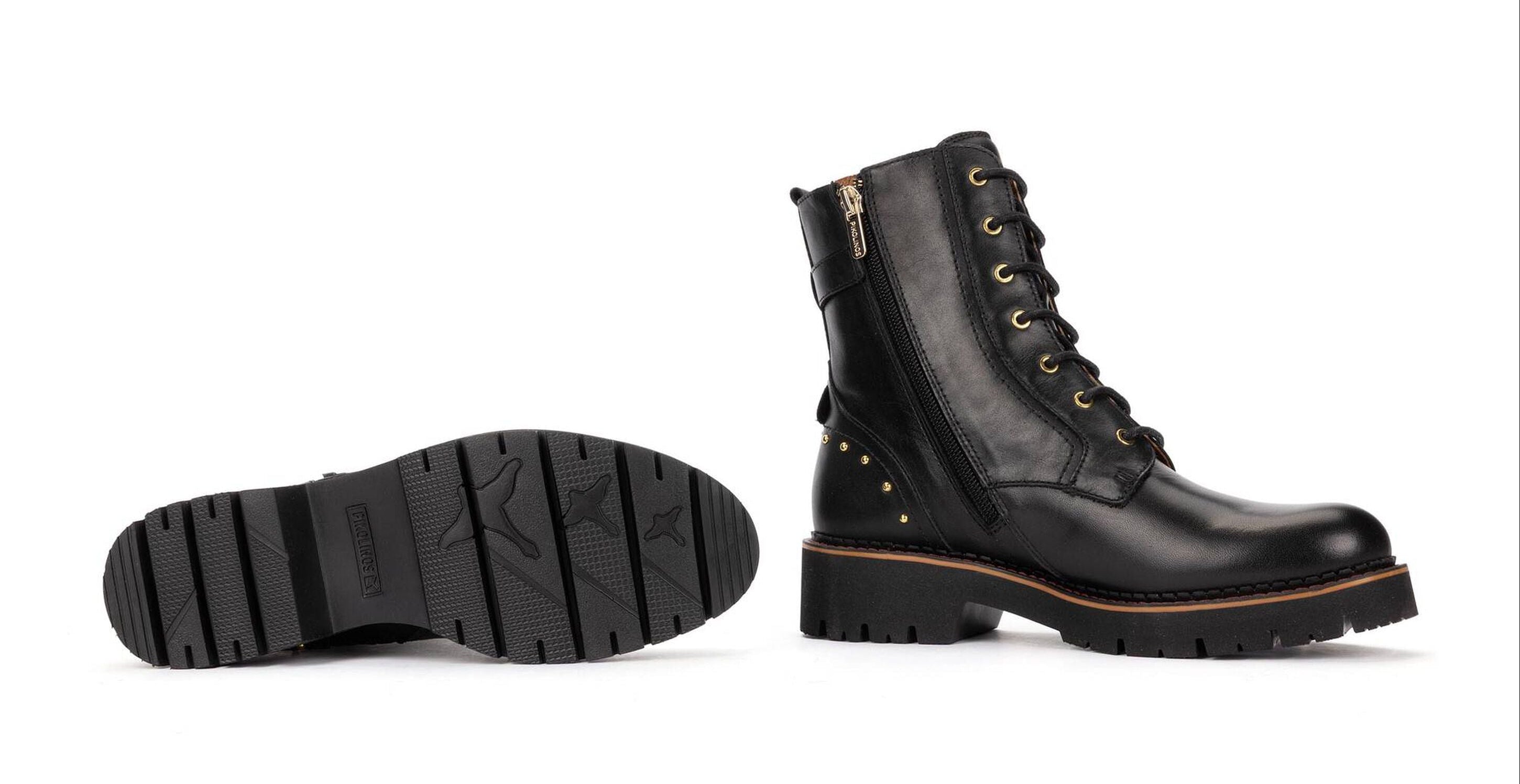 'Vicar' women's leather ankle boot - Black