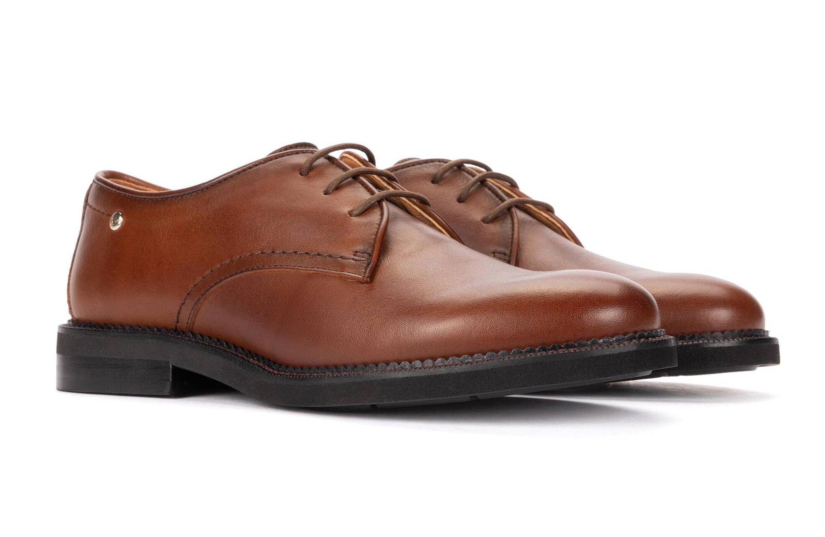 'Deva' women's leather lace-up shoes - brown