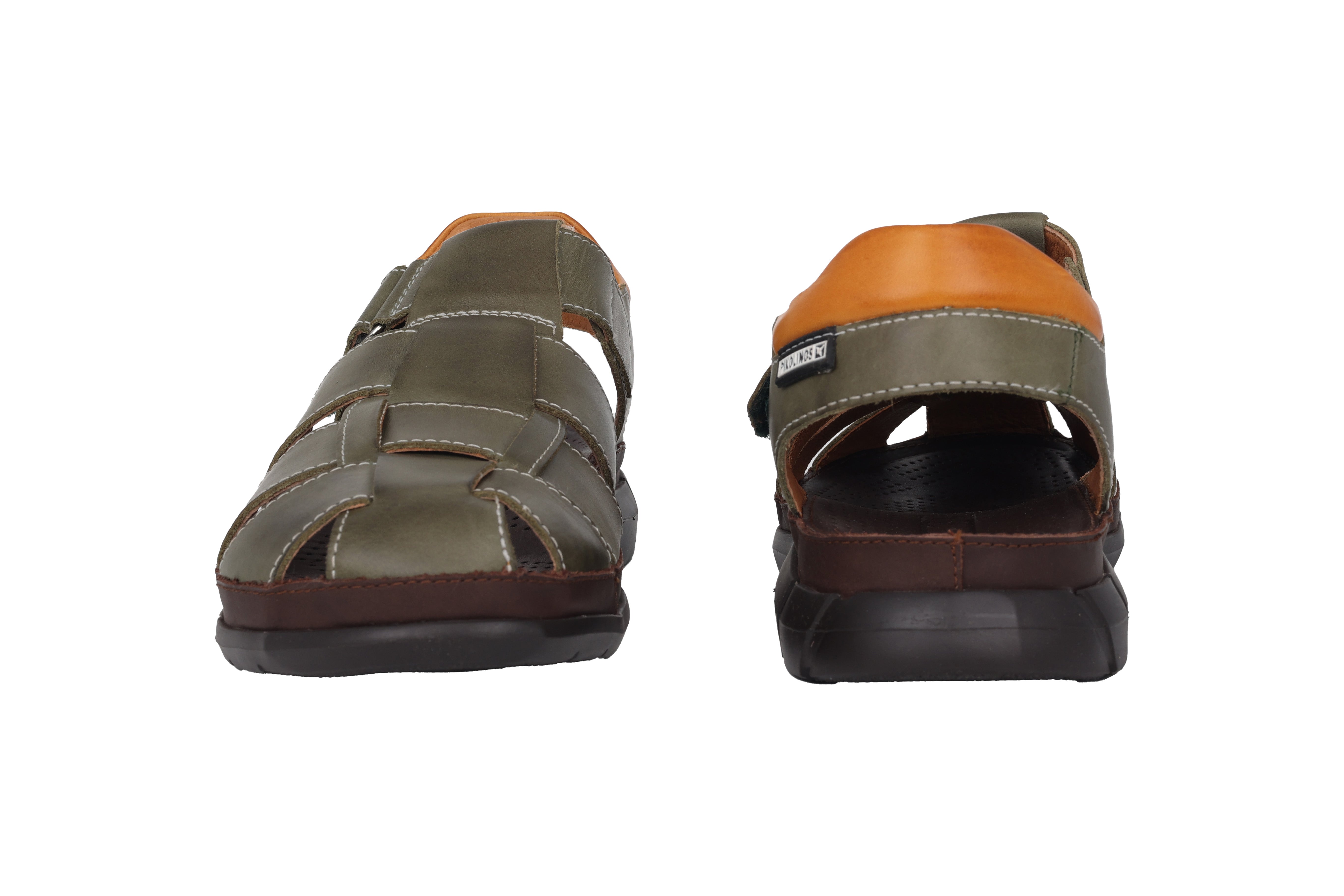 'Oropesa' men's semi-closed sandal - Green