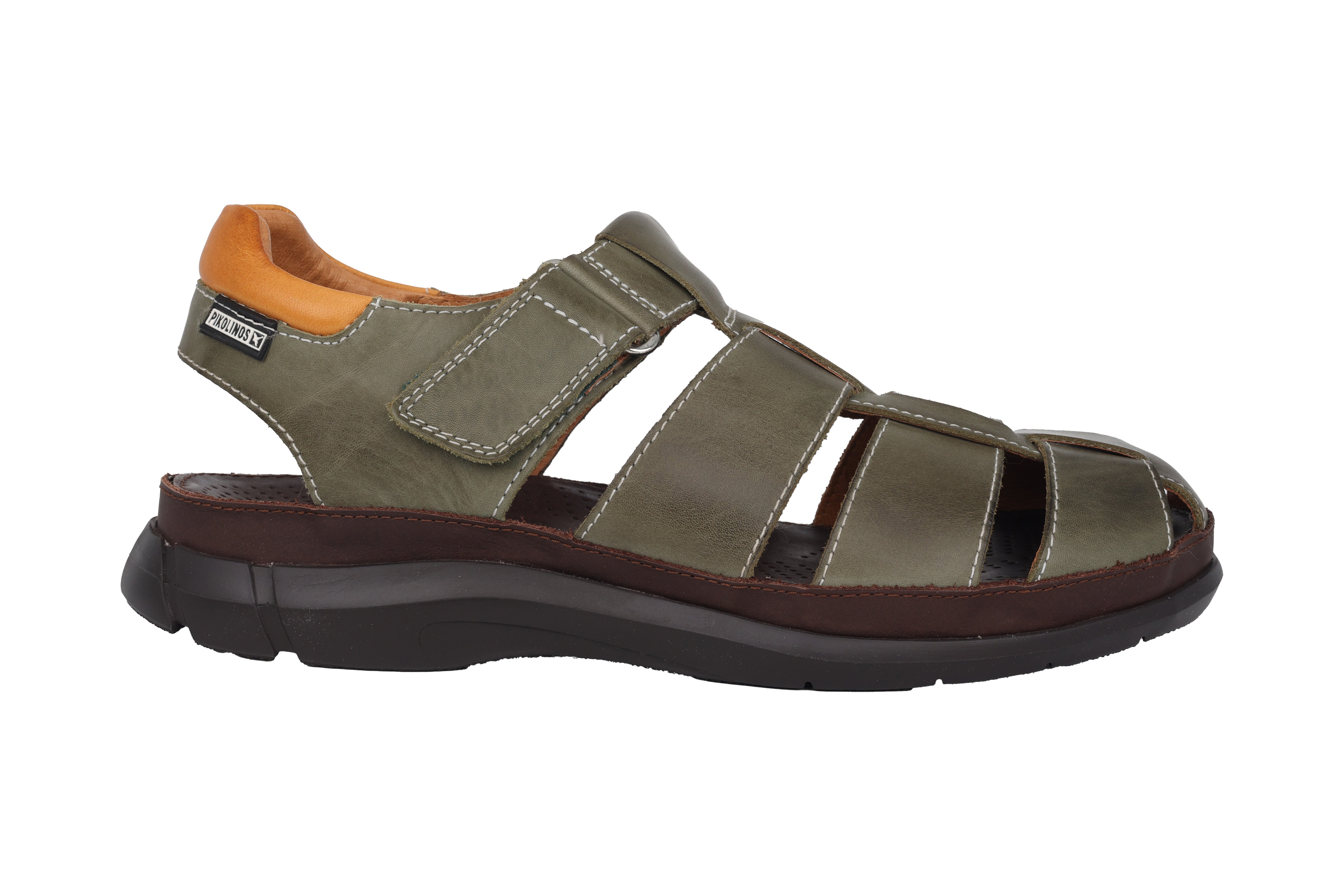 'Oropesa' men's semi-closed sandal - Green