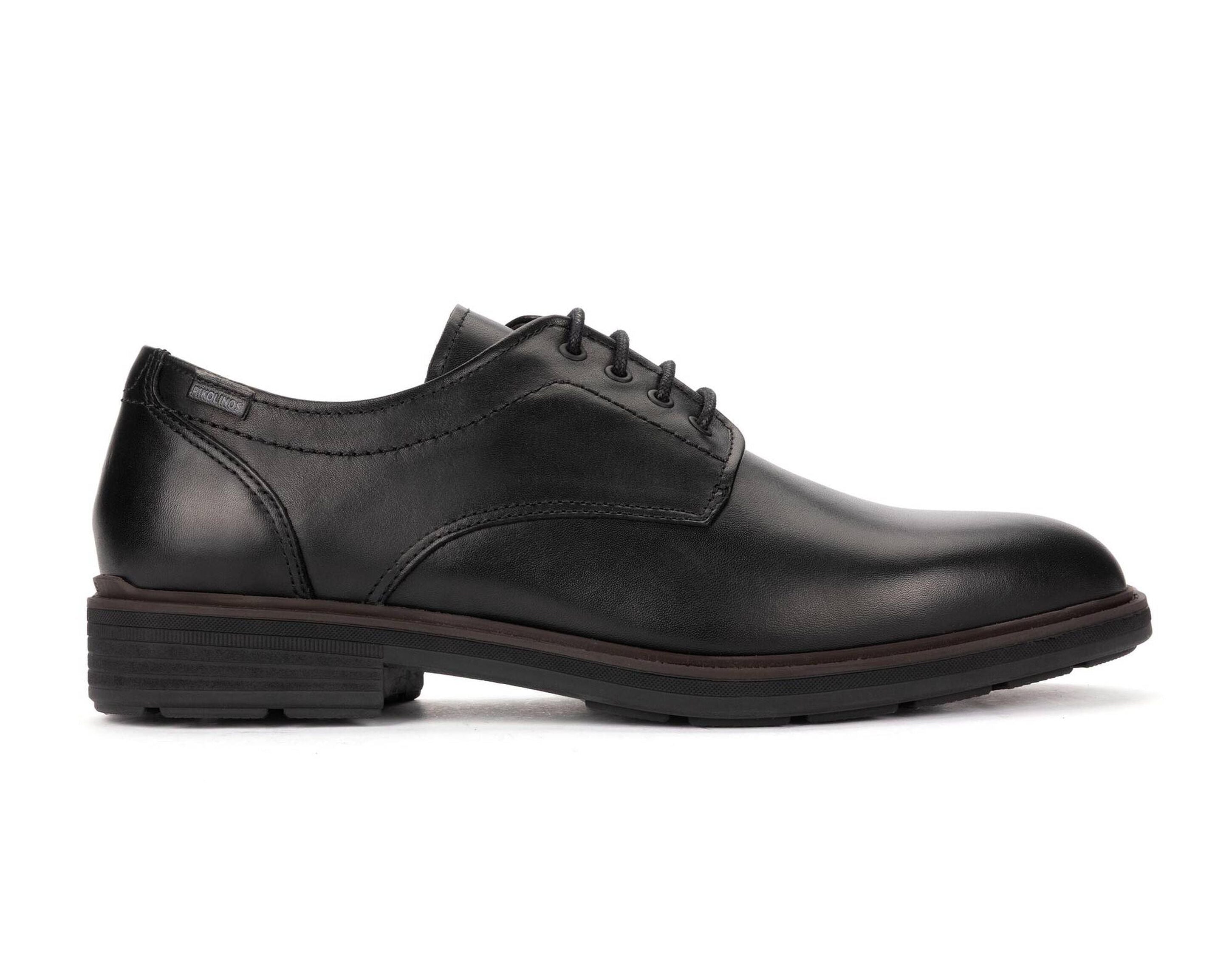 'Pamplona' men's leather lace-up shoe - black