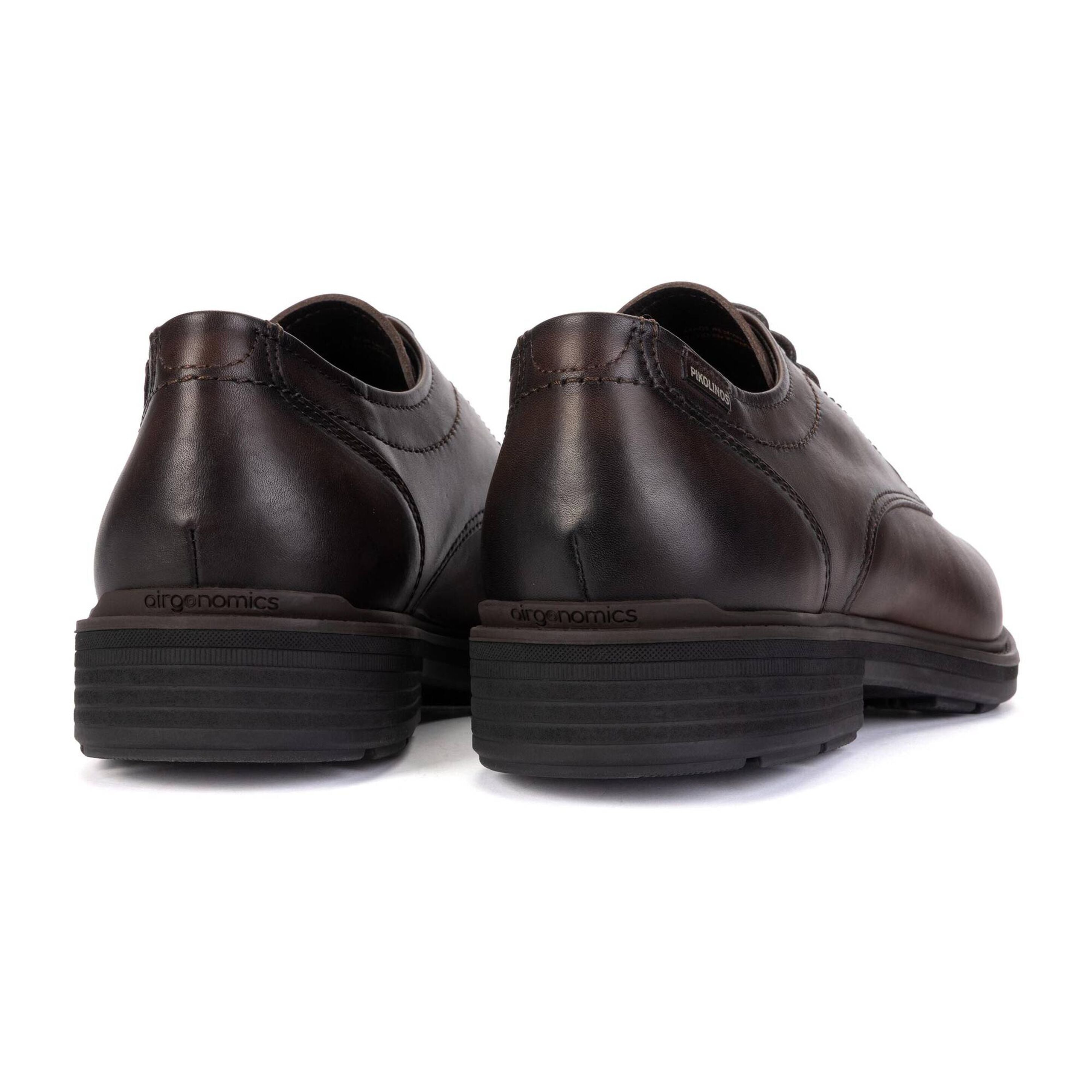 'Pamplona' men's leather lace-up shoe - brown