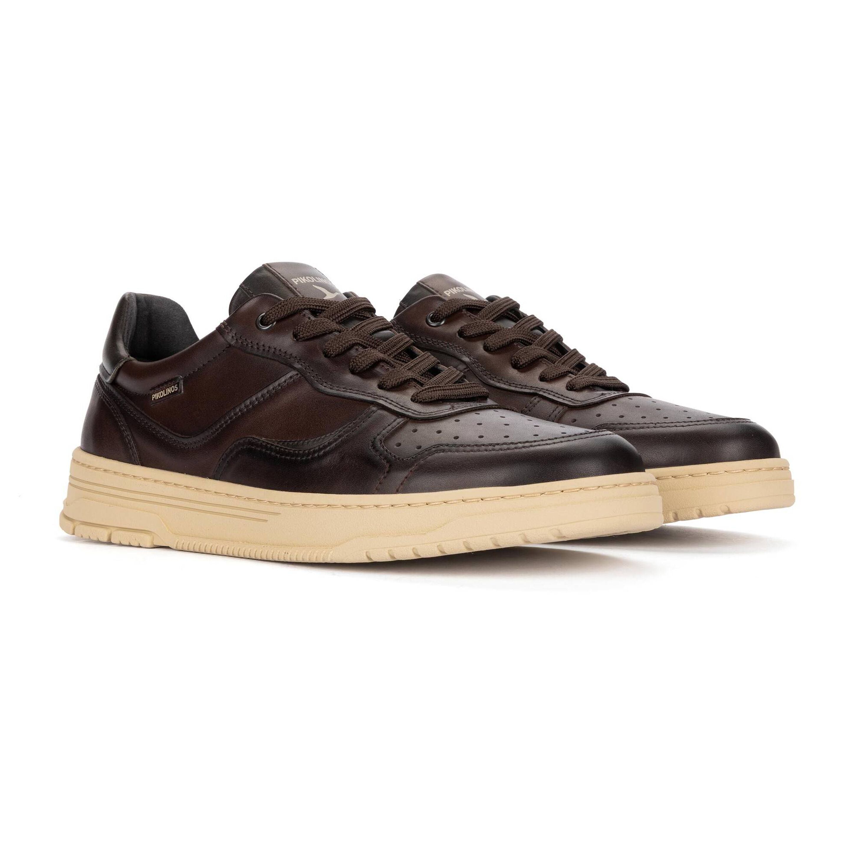 'Salinas' men's leather sneaker - brown