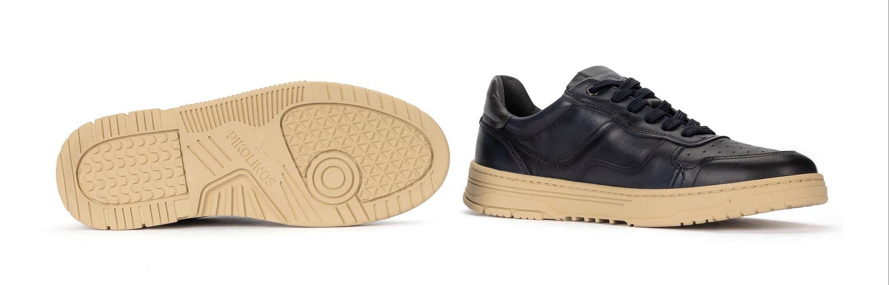 'Salinas' men's leather sneaker - dark blue