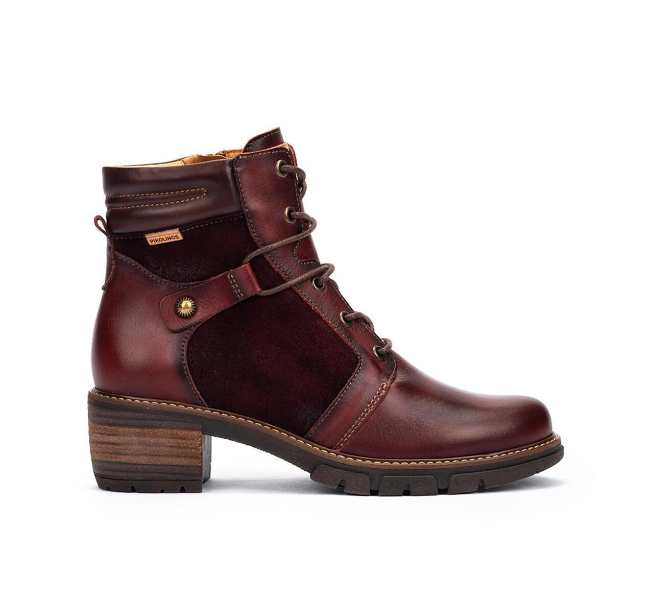 'San Sebastia' women's lace-zip boot - Red