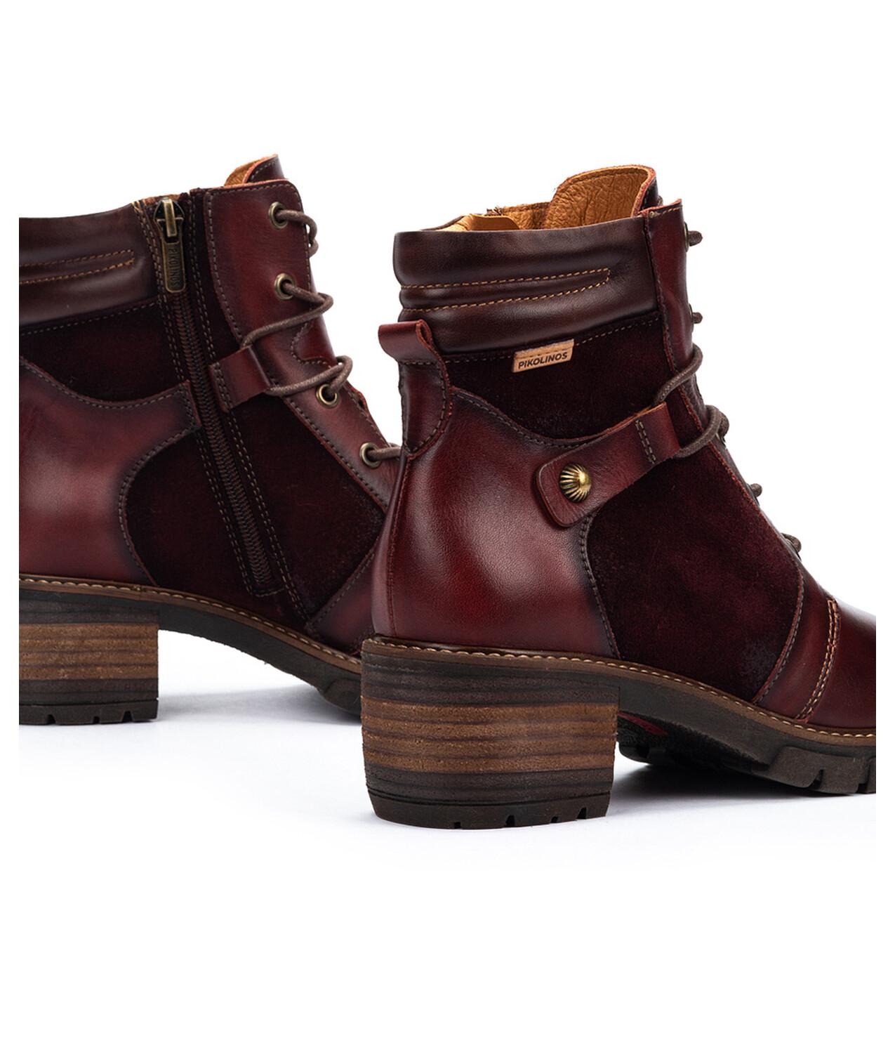 'San Sebastia' women's lace-zip boot - Red