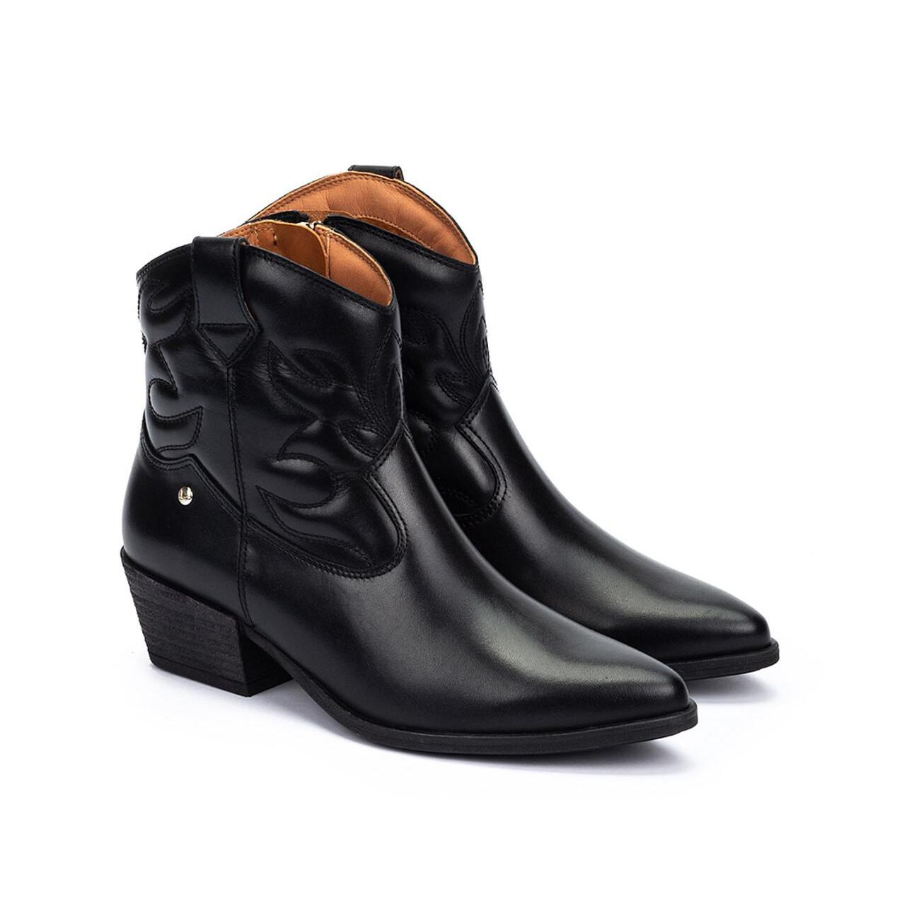 'Vergel' women's cowboy type ankle boot - Black