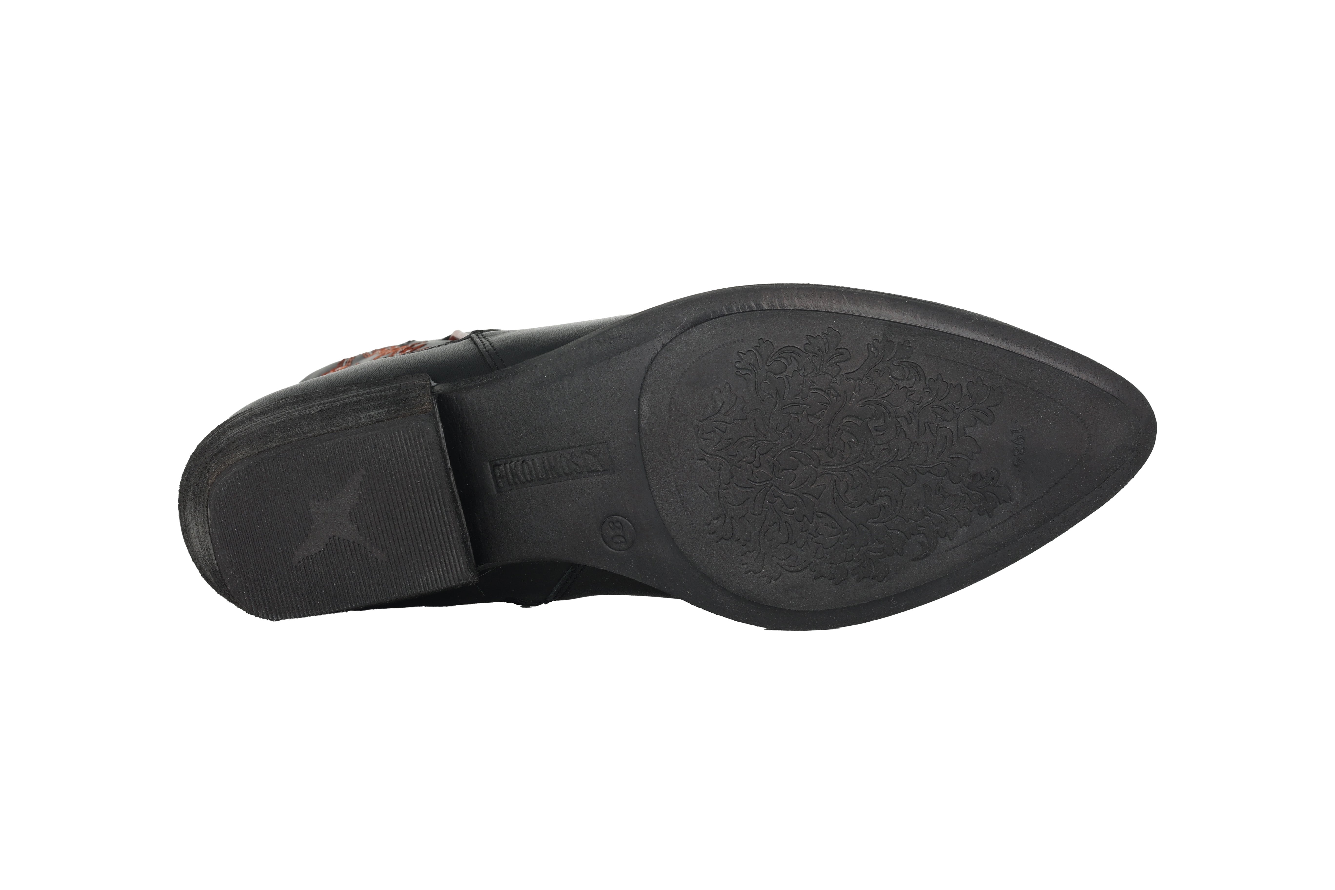 'Vergel' women's cowboy type ankle boot - black