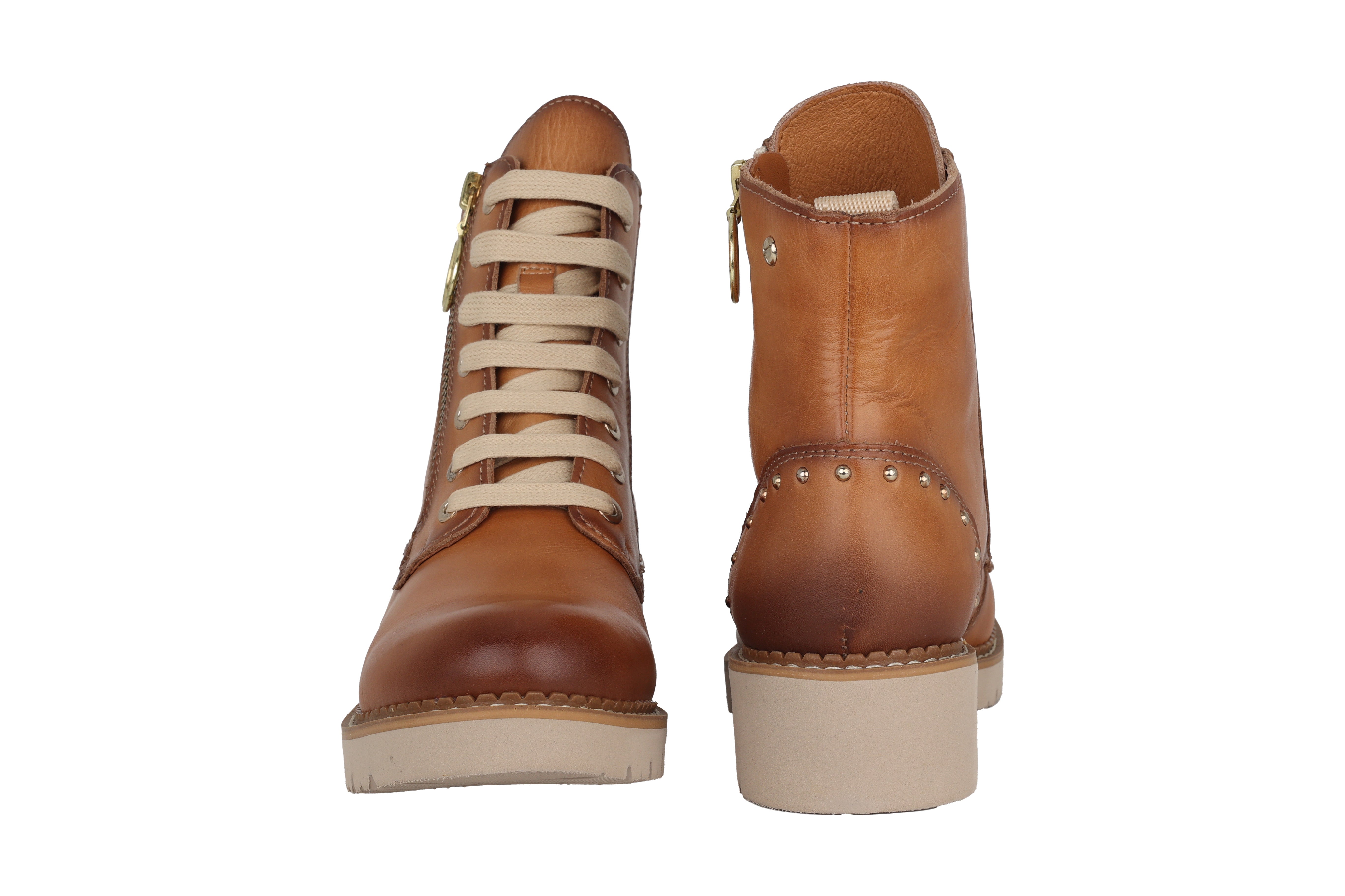 Bottine à lacets et zip pour femme 'Vicar' - Marron amande