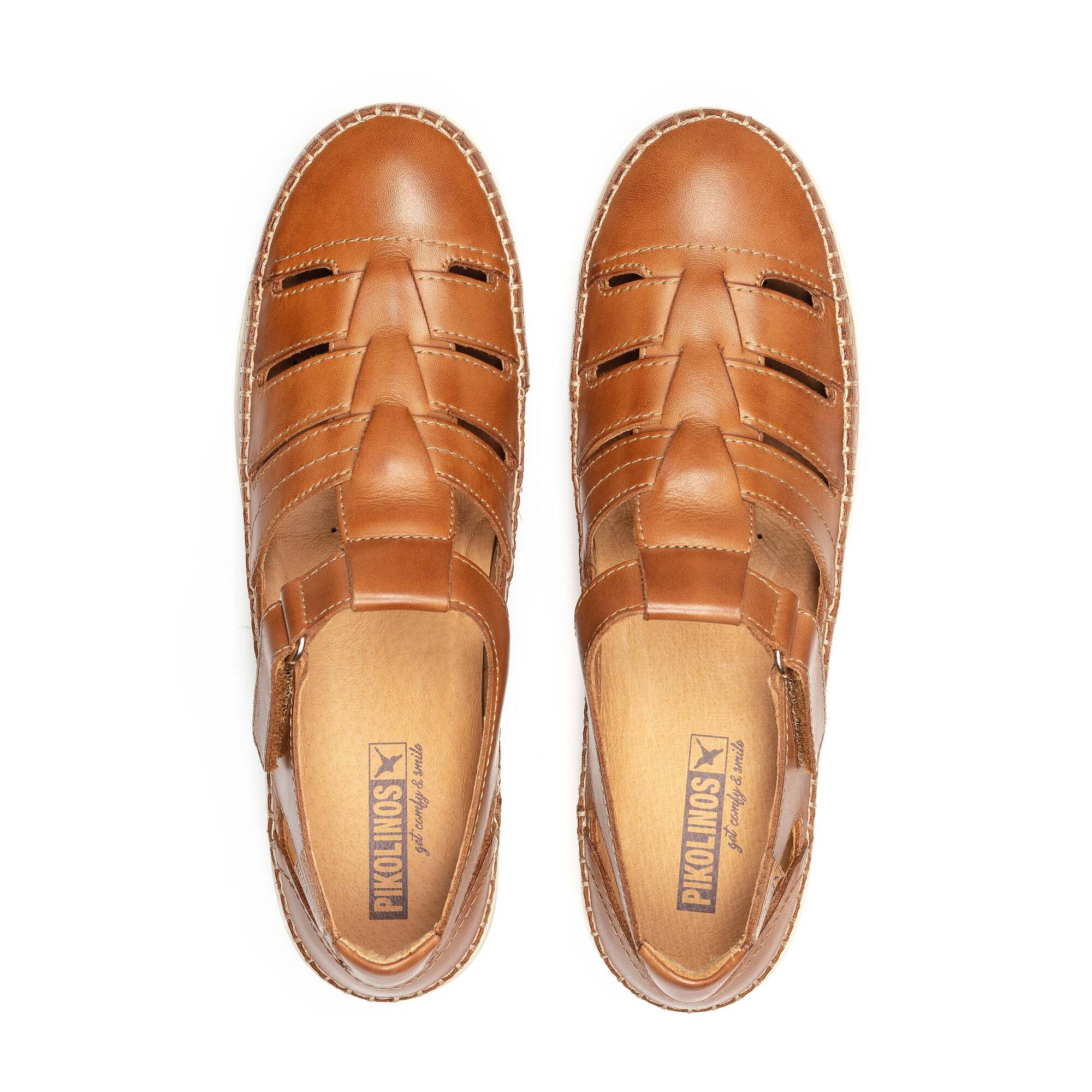 Halboffene Damensandale 'Soller' - braun