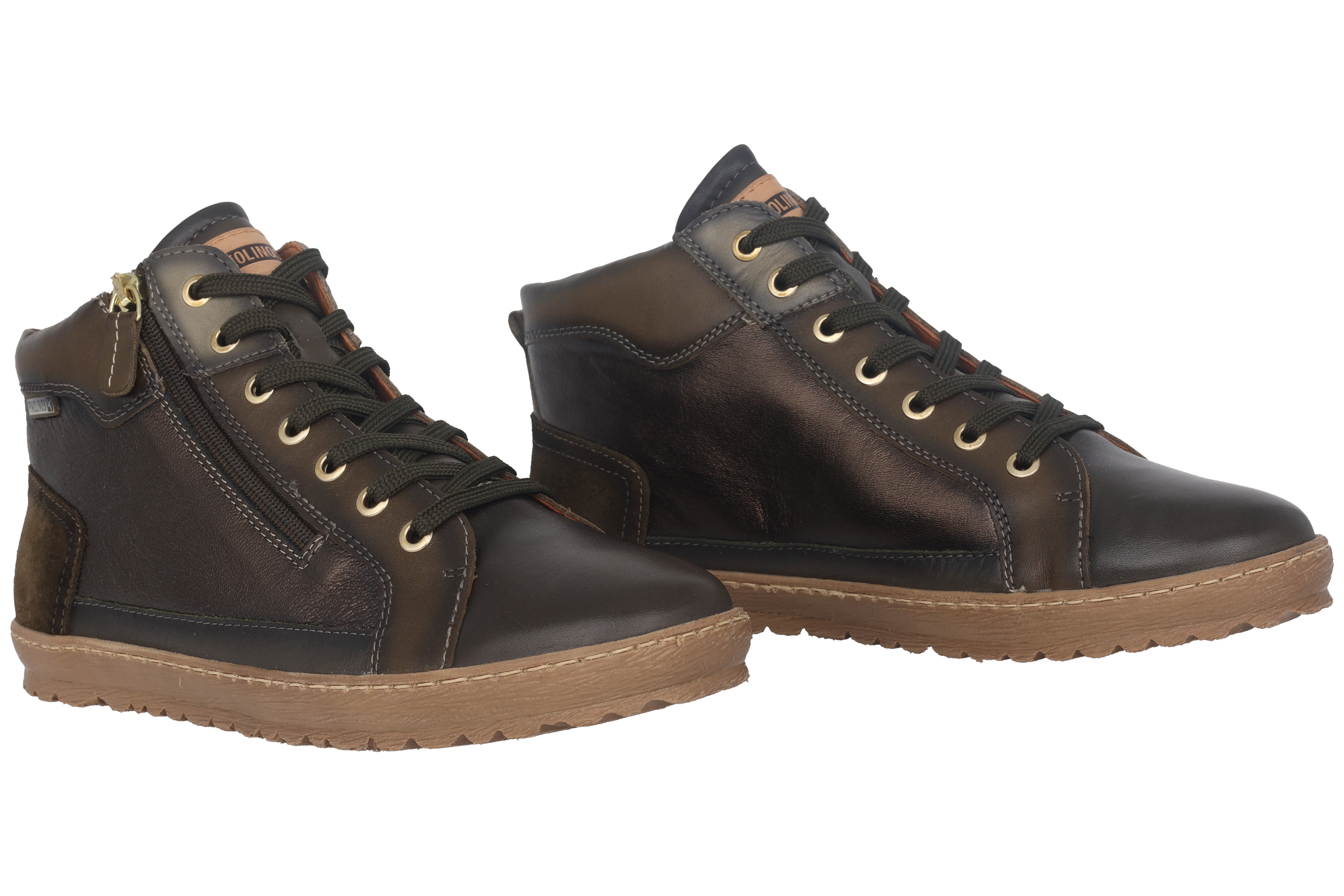 'Lagos' women's lace-zip sneaker boot - green