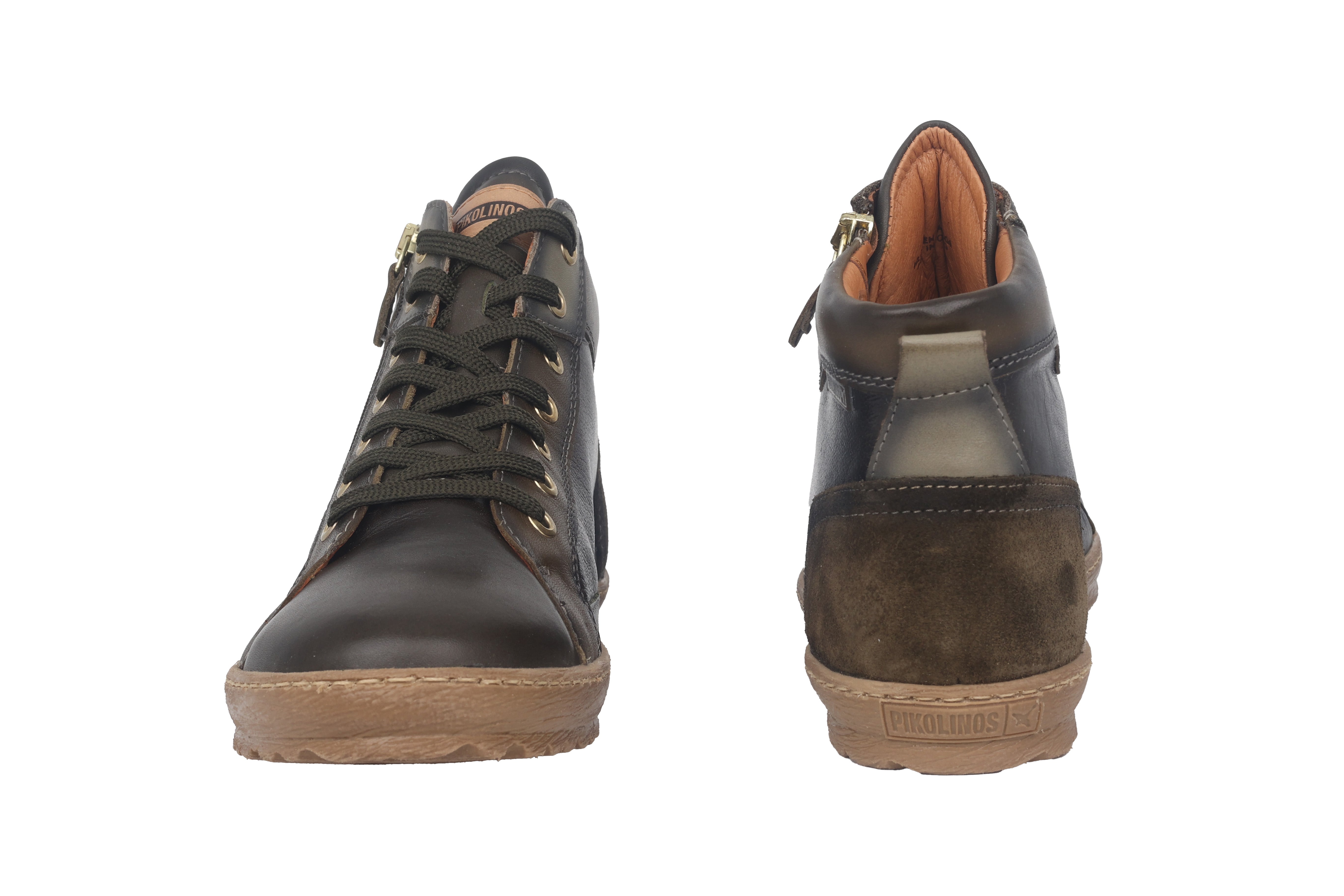 'Lagos' women's lace-zip sneaker boot - green