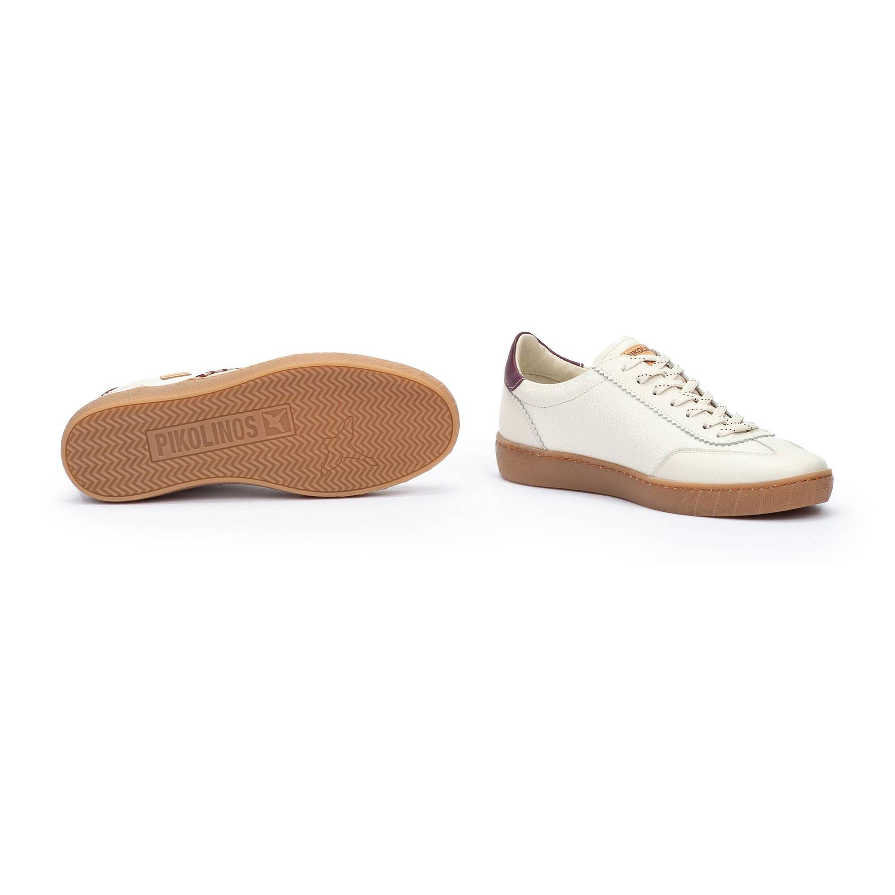 'Lanzarote' women's lace-up sneaker shoes- Off White