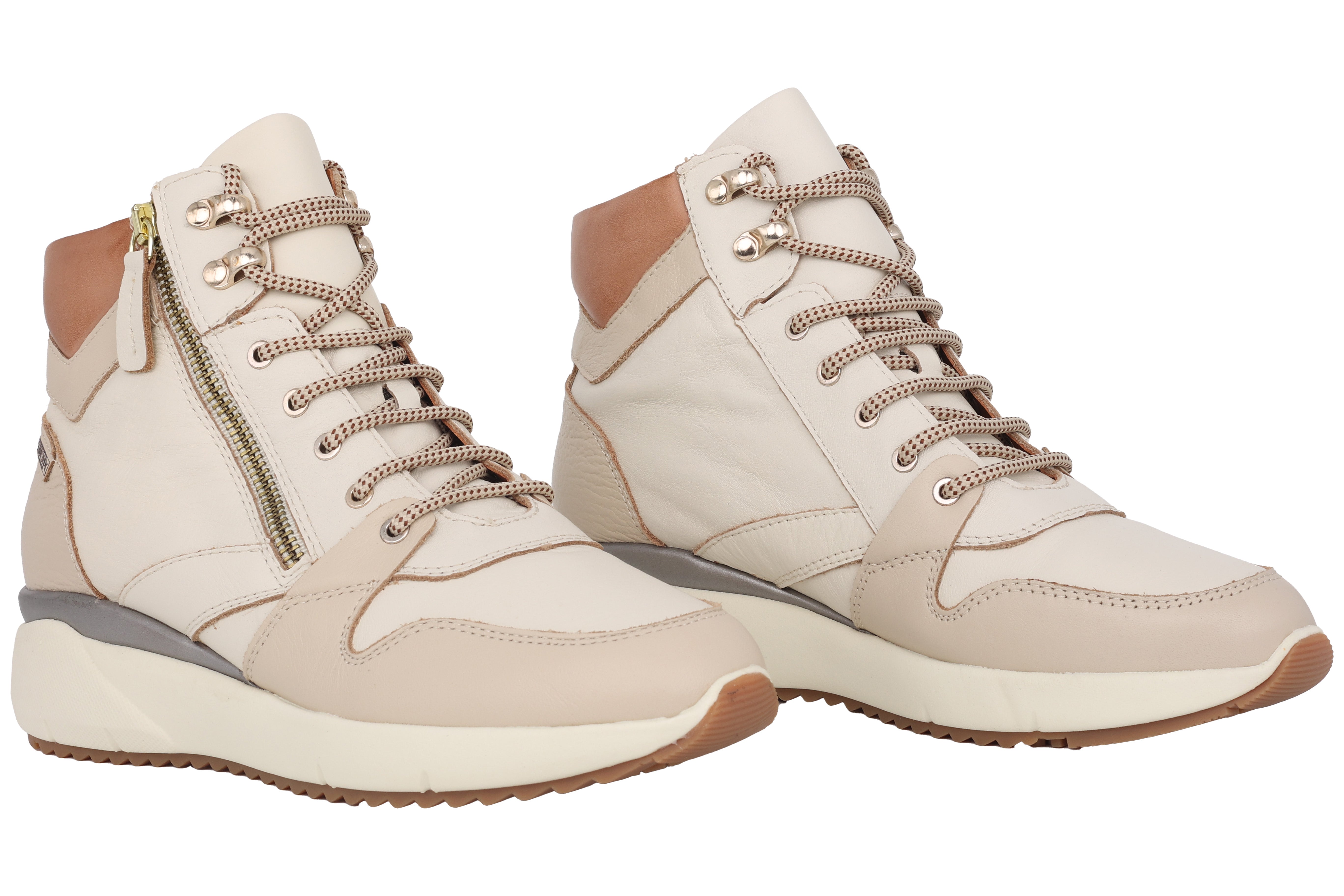 'Sella' women's lace-up boot - Off white