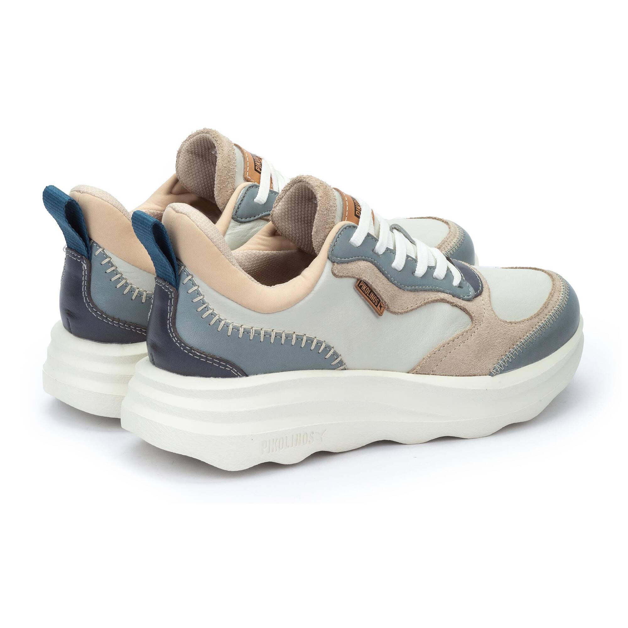 'Zahara' women's lace-up sneaker shoes - blue