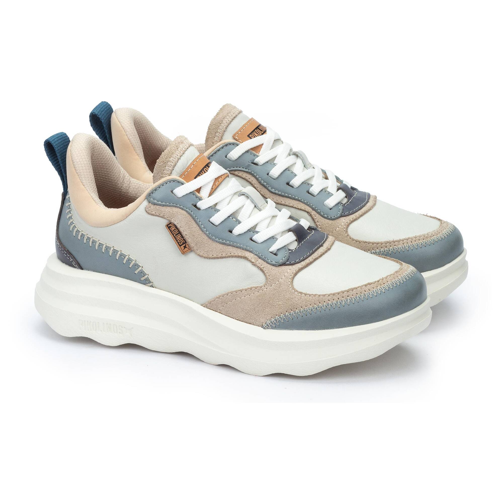 'Zahara' women's lace-up sneaker shoes - blue