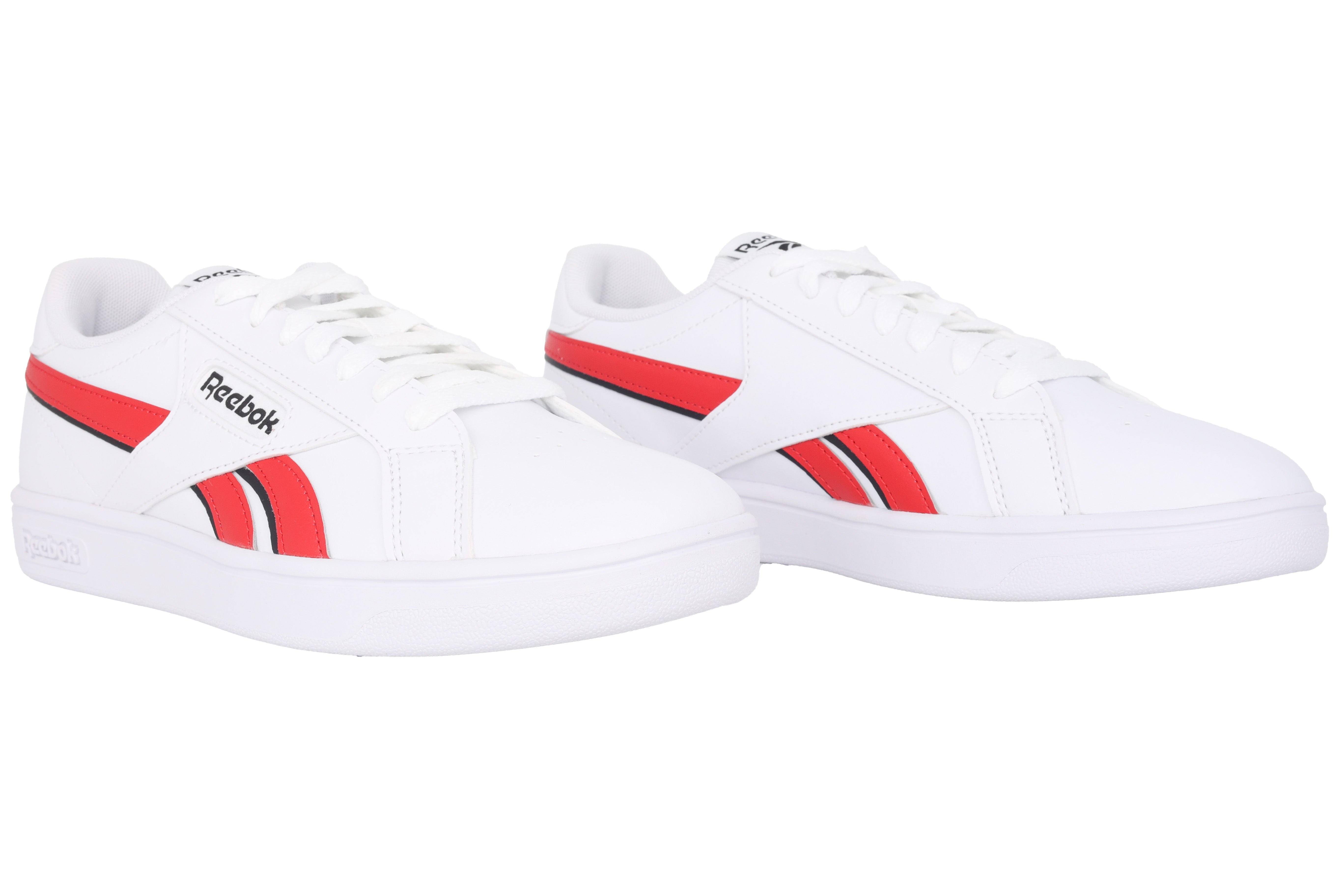 'Court Retro' men's lace-up sneaker - White red
