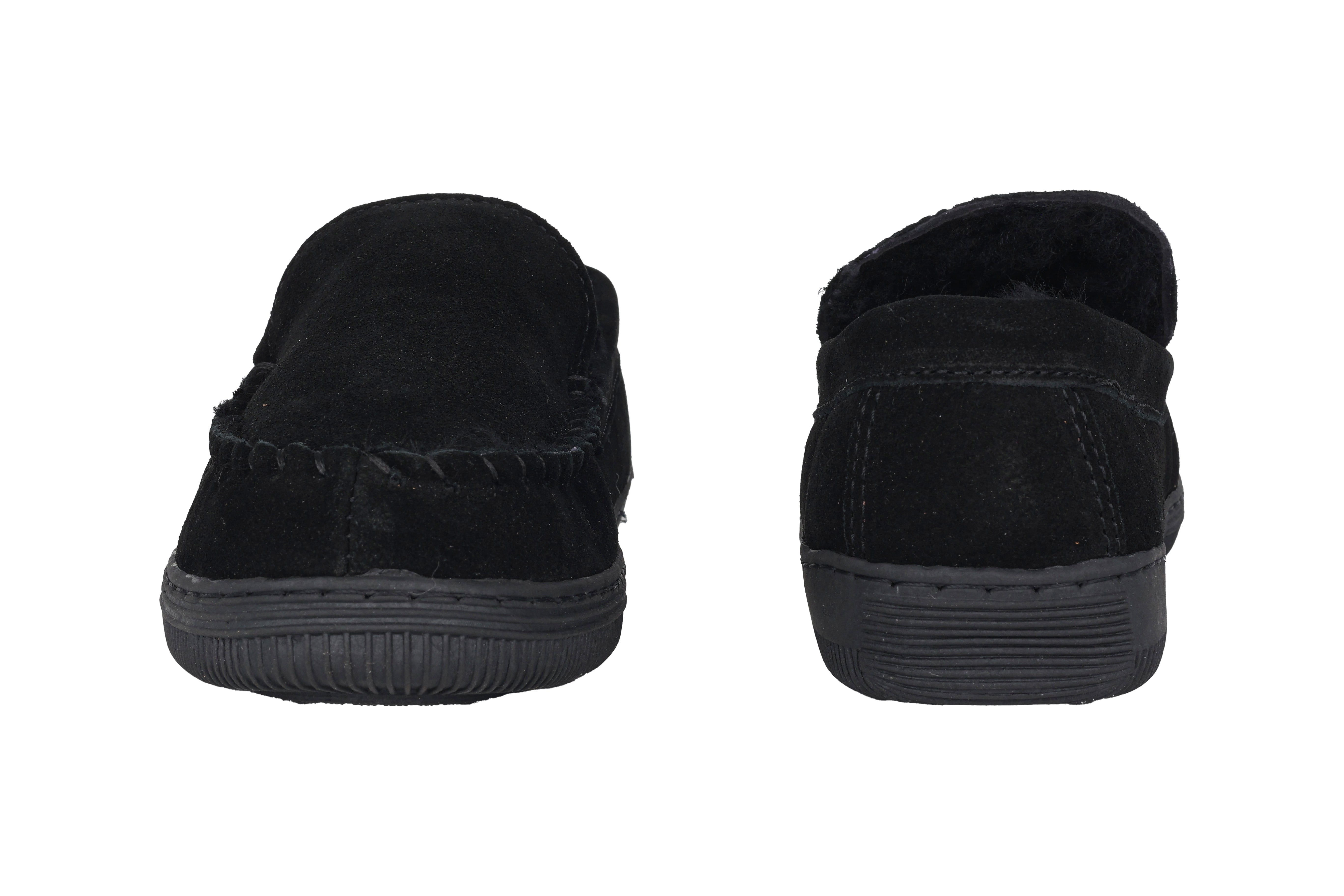 'Tesero' men's warmlined indoor home slipper - Black