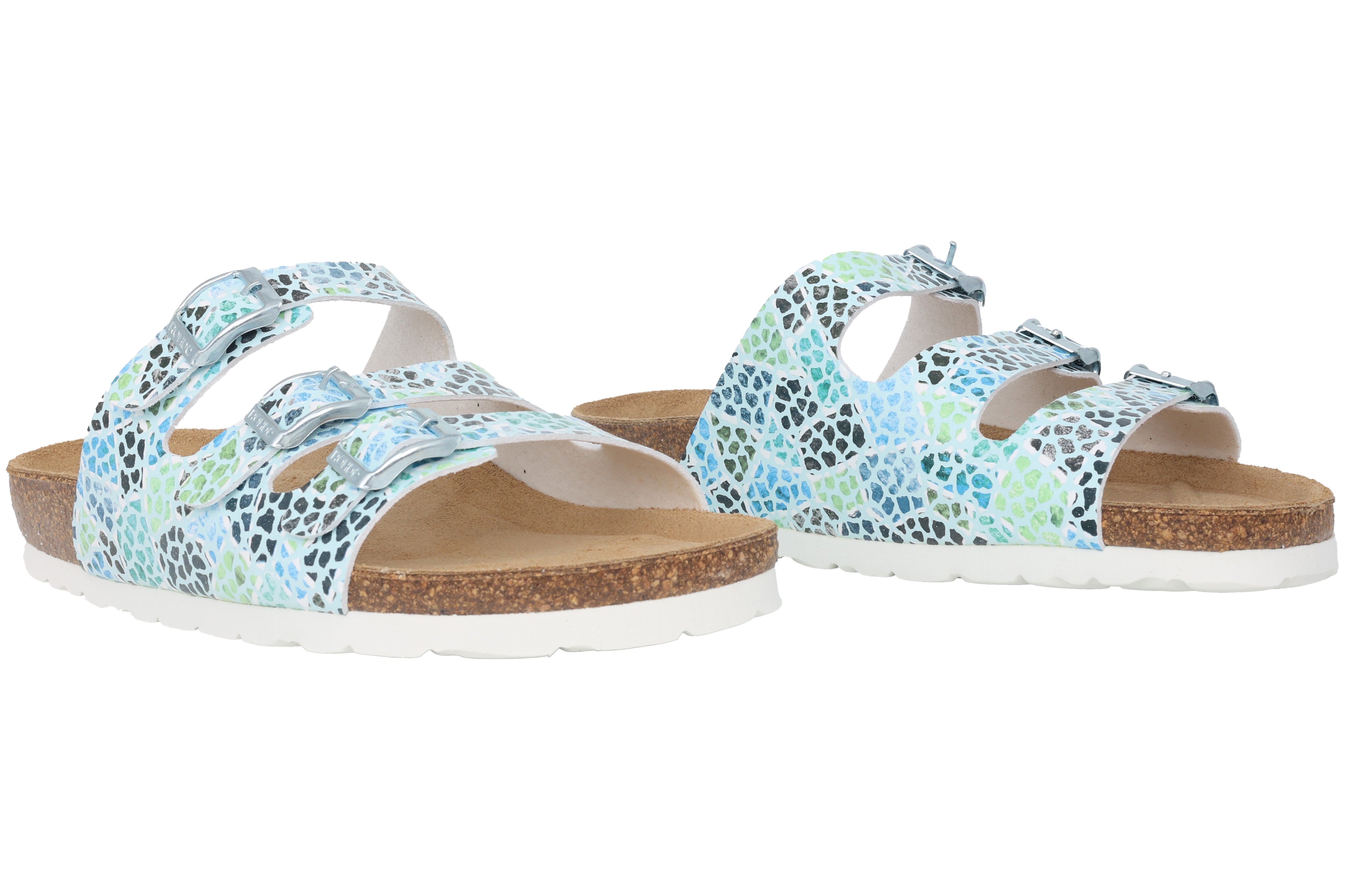 'Alba' women's sandal - blue mix