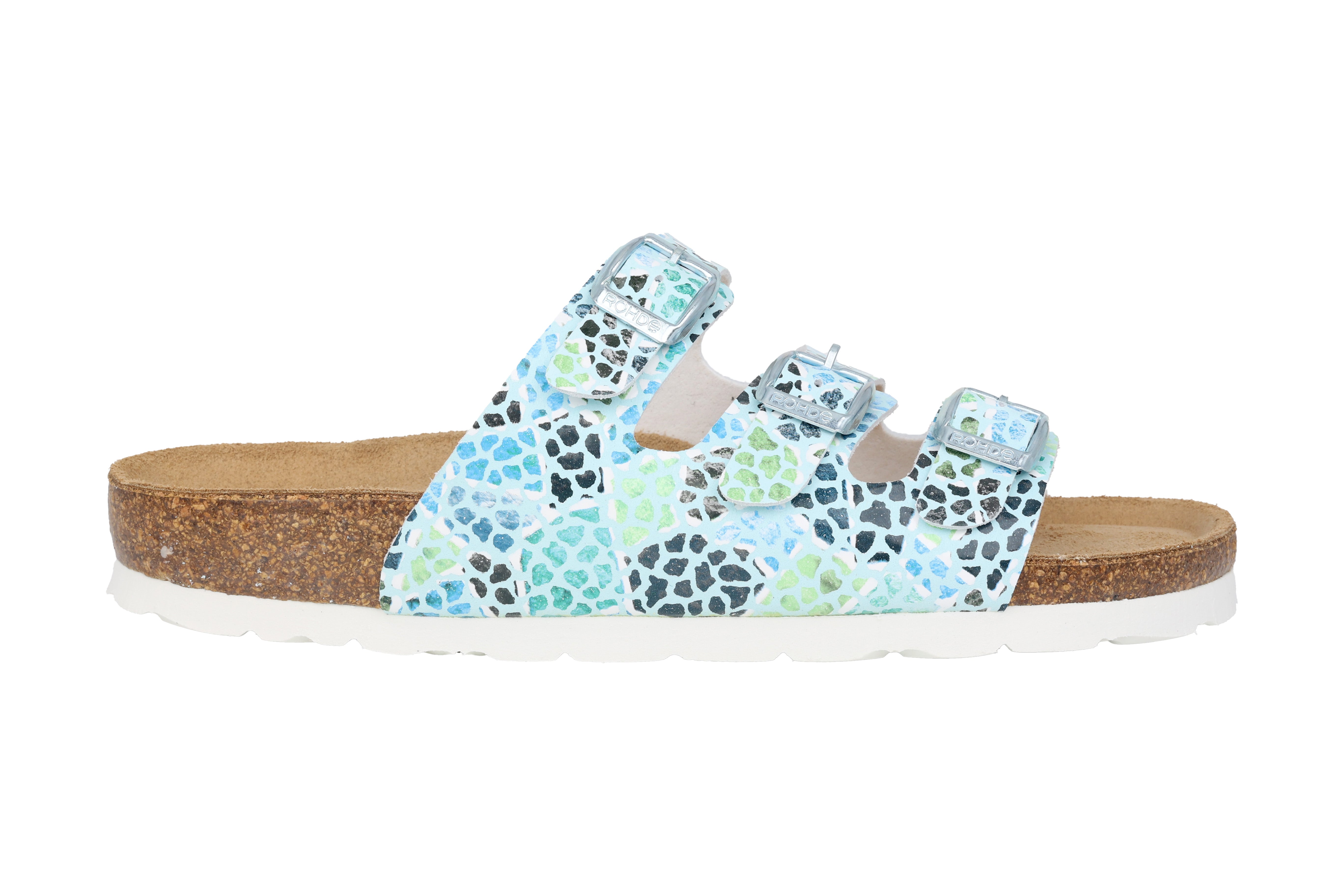 'Alba' women's sandal - blue mix