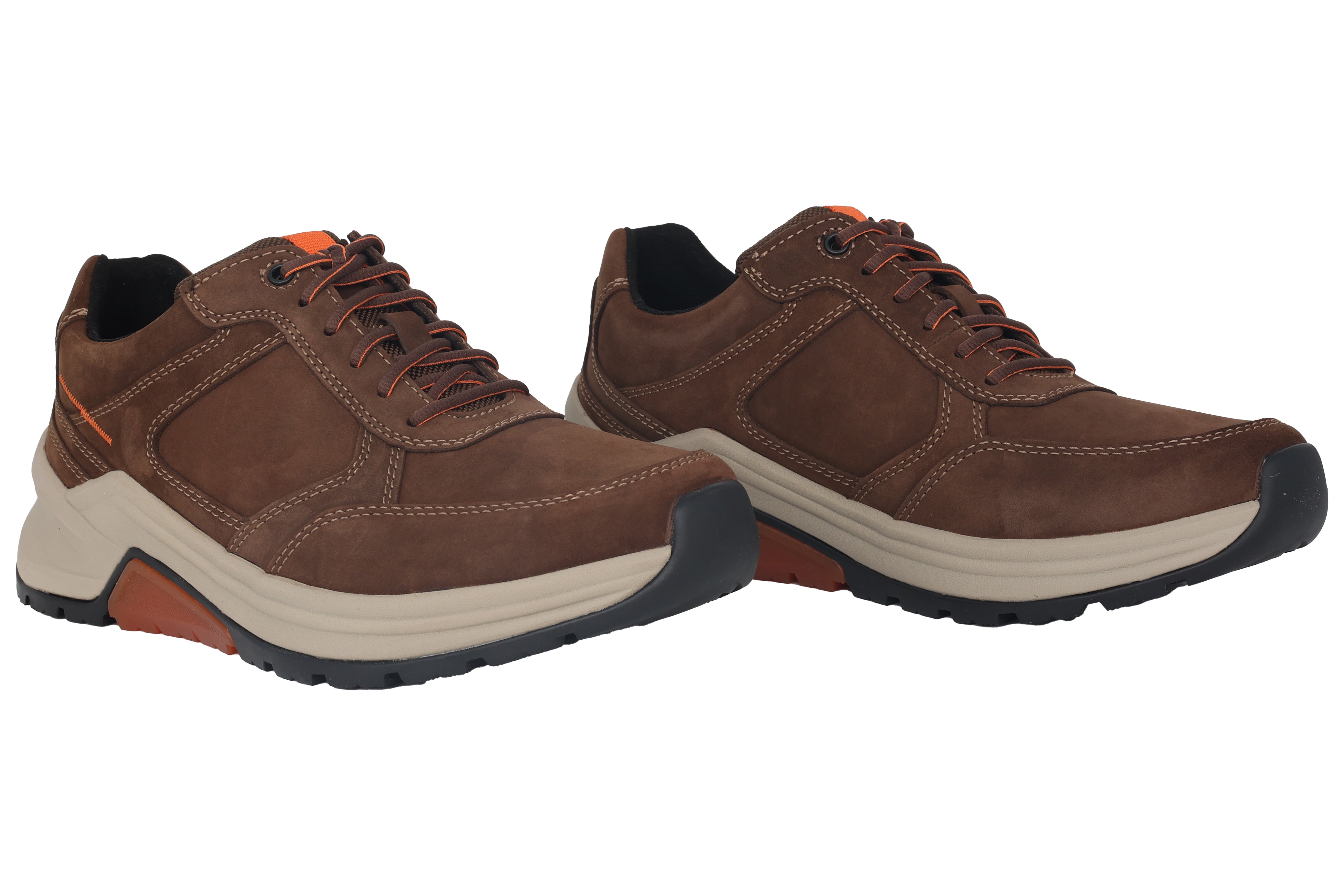 '8007.10.04' men's walking rolling lace-up shoe - Brown