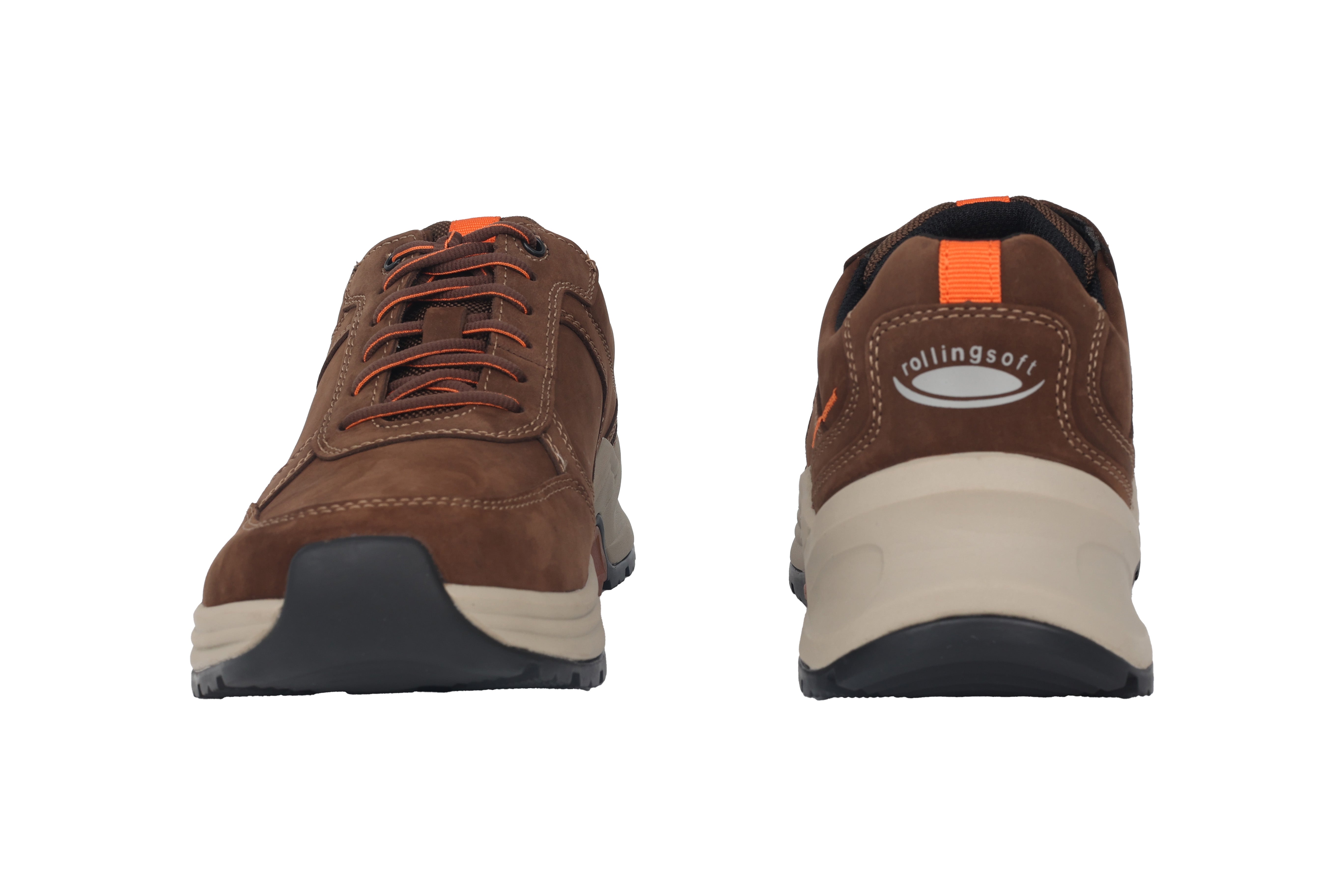 '8007.10.04' men's walking rolling lace-up shoe - Brown