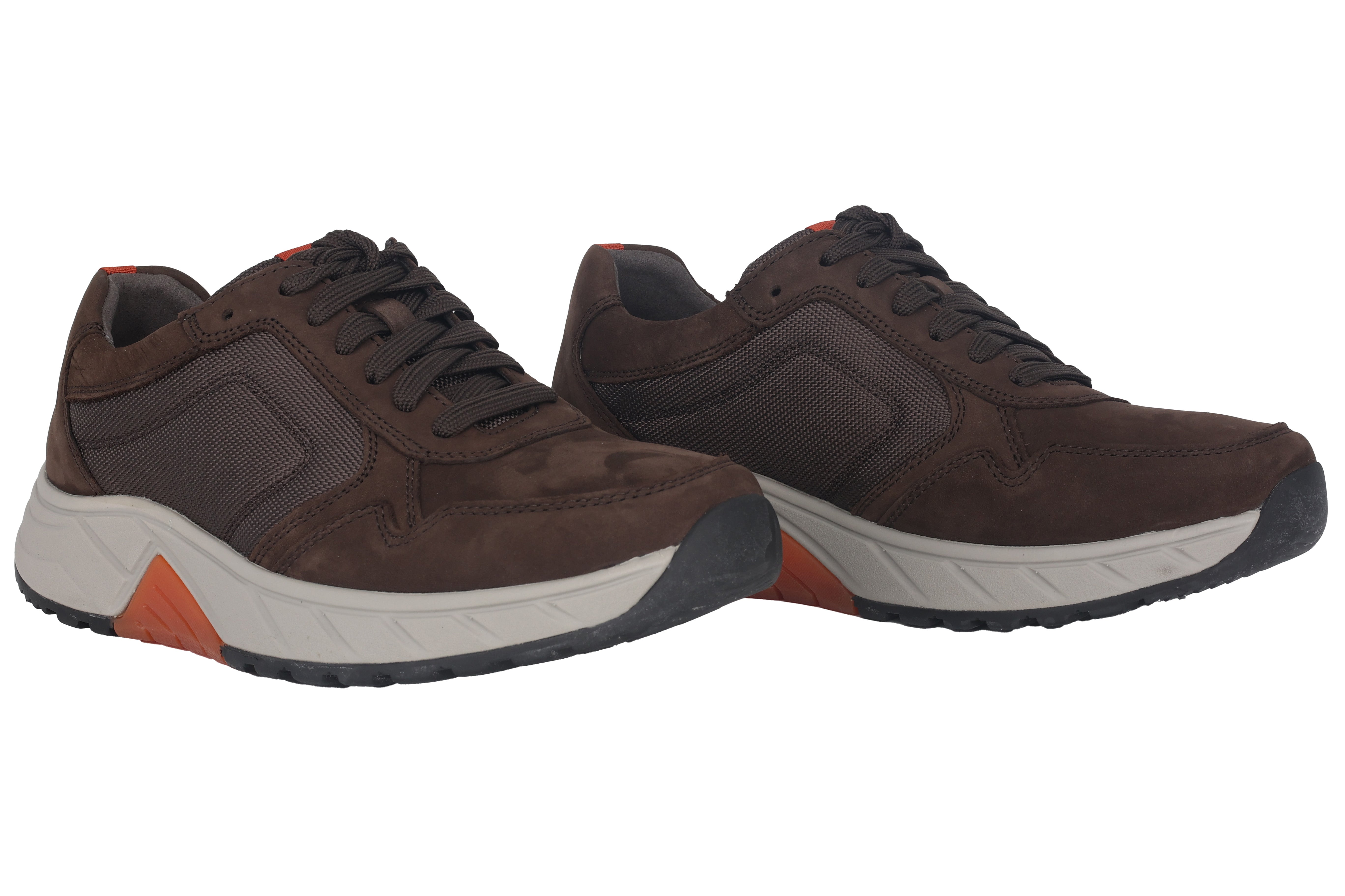 '8002.10.04' men's walking rolling lace-up shoe - Brown