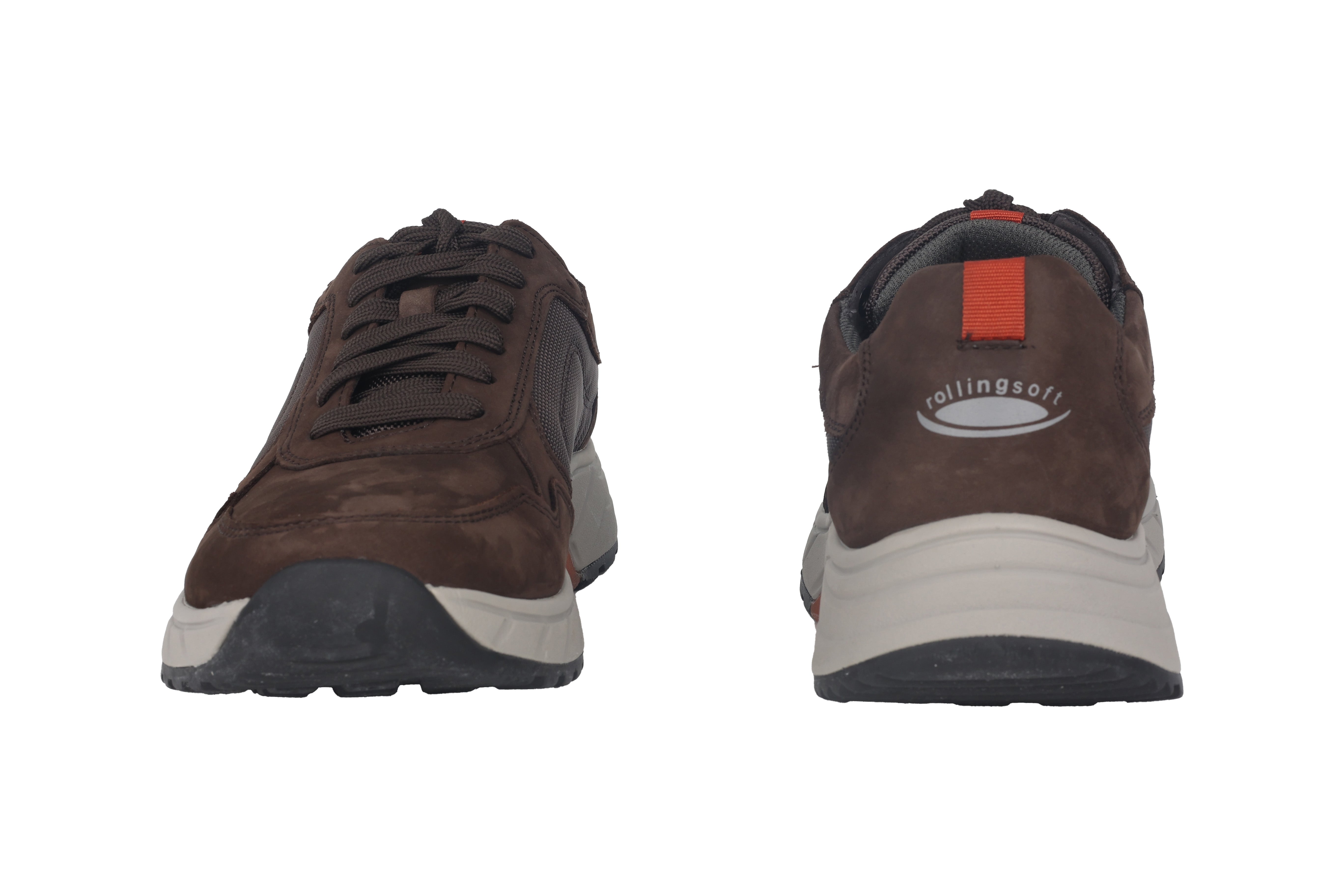 '8002.10.04' men's walking rolling lace-up shoe - Brown