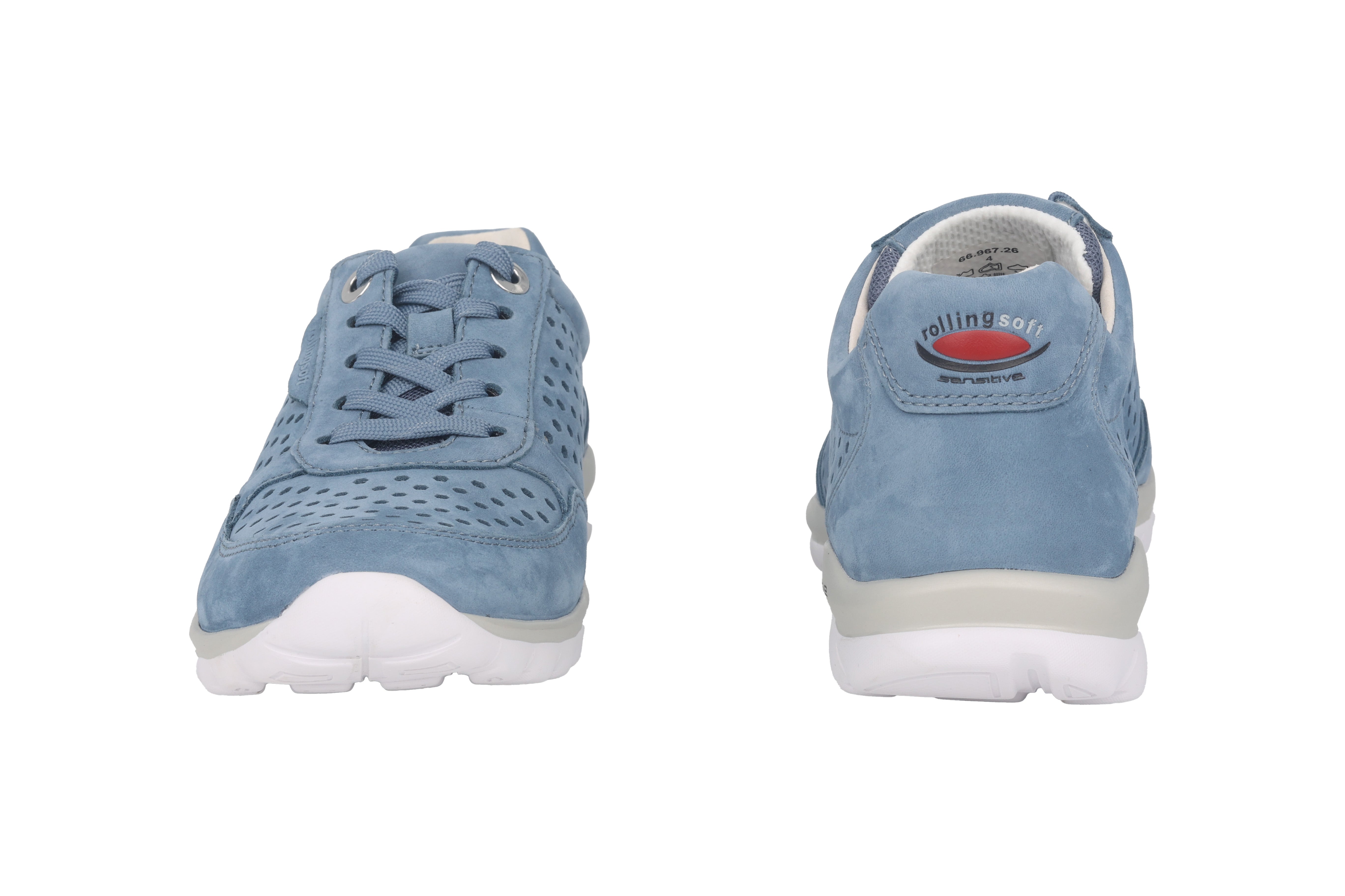 '66.967.26' Sneaker de verano para mujer con ruedas y perforado - Azul