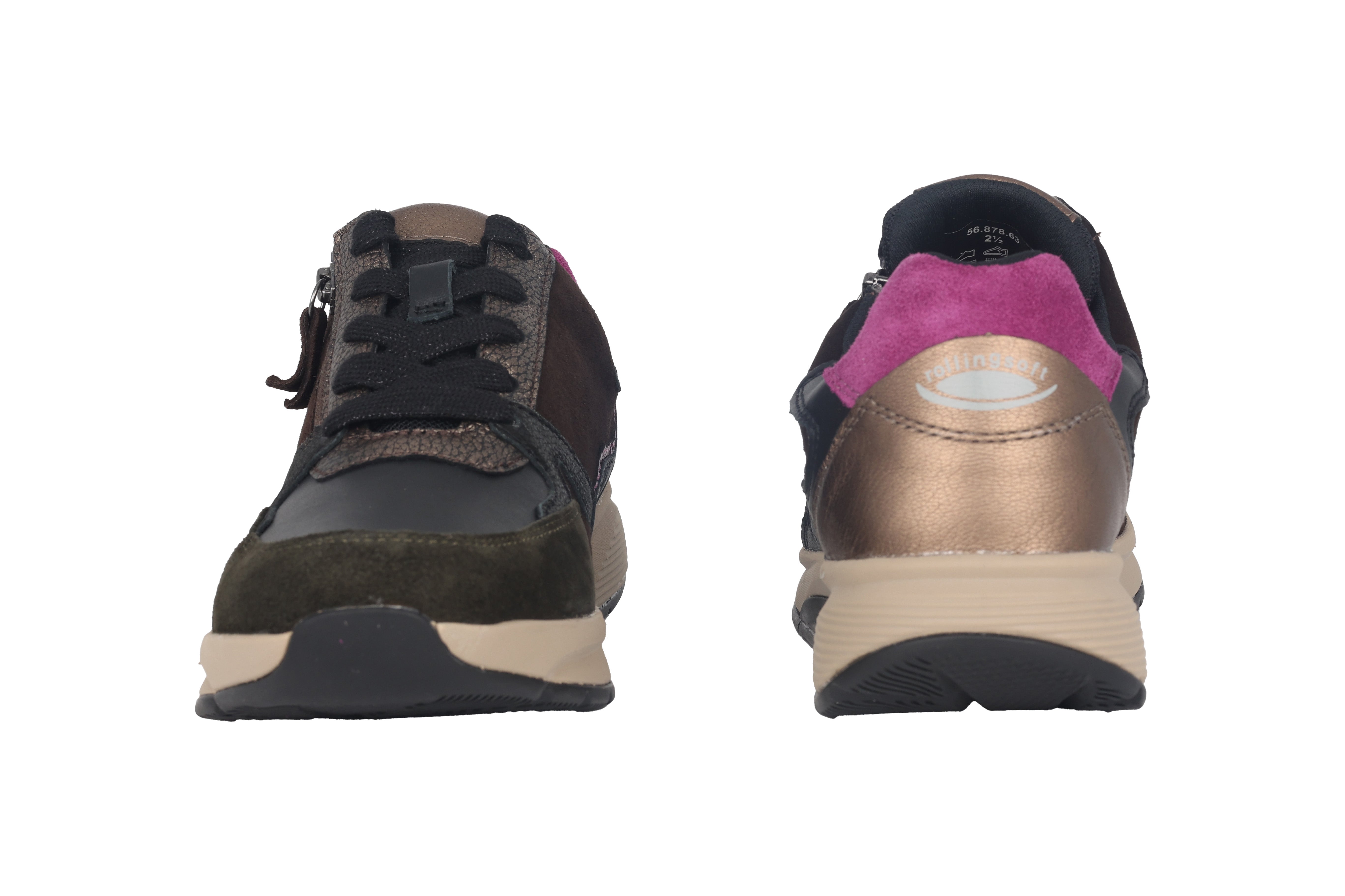 '56.878.63' zapatillas de andar con ruedas para mujer - Mezcla negro verde rosa