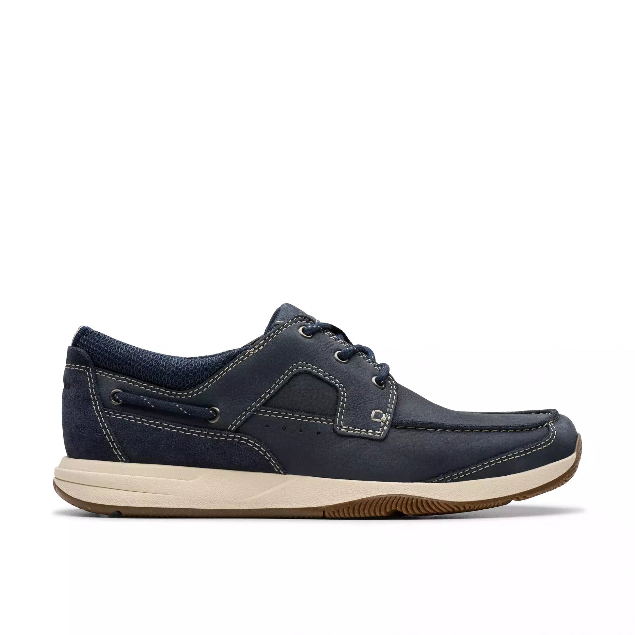 Sailview Lace' men's blue nubuck lace-up shoes by Clarks