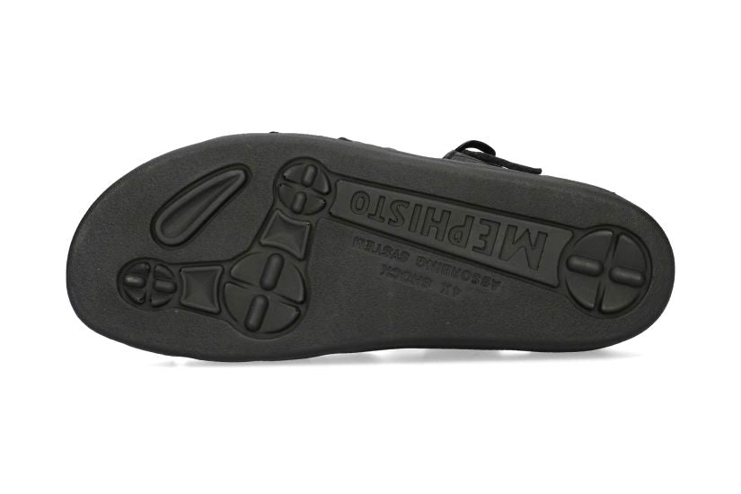 'Sam' men's semi closed sandal - Black