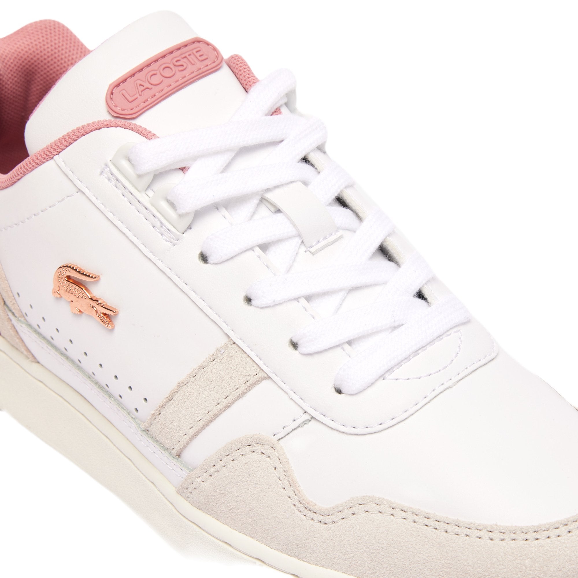 'T-clip' women's sneaker - white/pink - Chaplinshoes'T-clip' women's sneaker - white/pinkLacoste