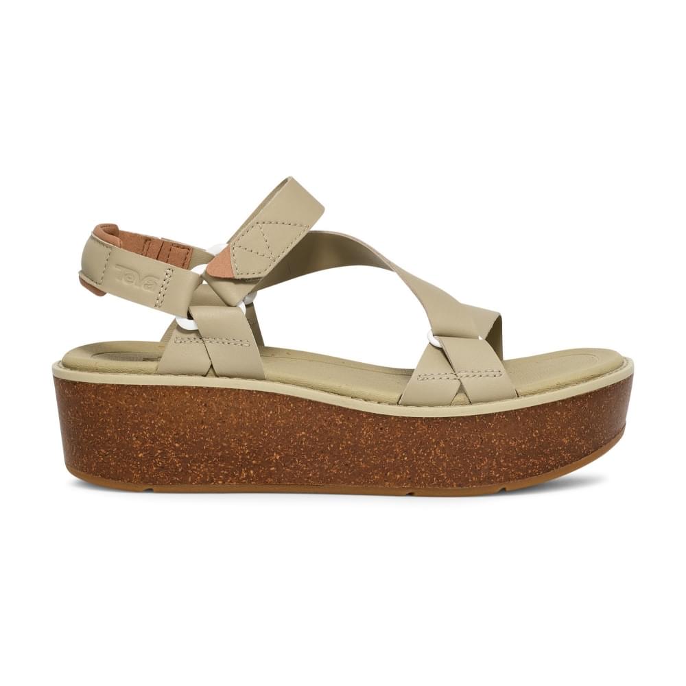 'Madera Wedge' women's sandal - green