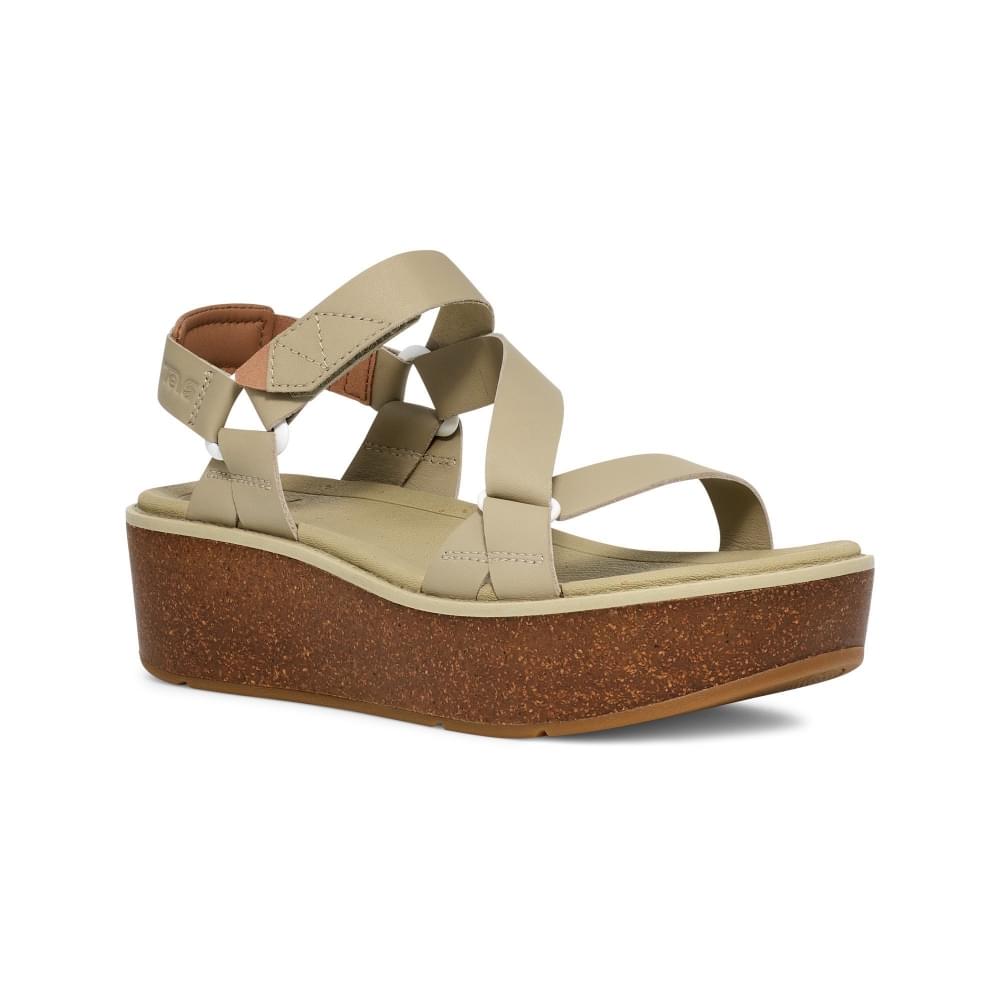 'Madera Wedge' women's sandal - green