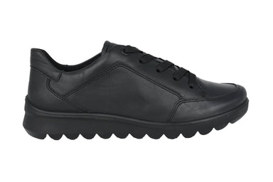 'Toronto' women's wide fit (H) warmlined lace - up sneaker - black - Chaplinshoes'Toronto' women's wide fit (H) warmlined lace - up sneaker - blackAra