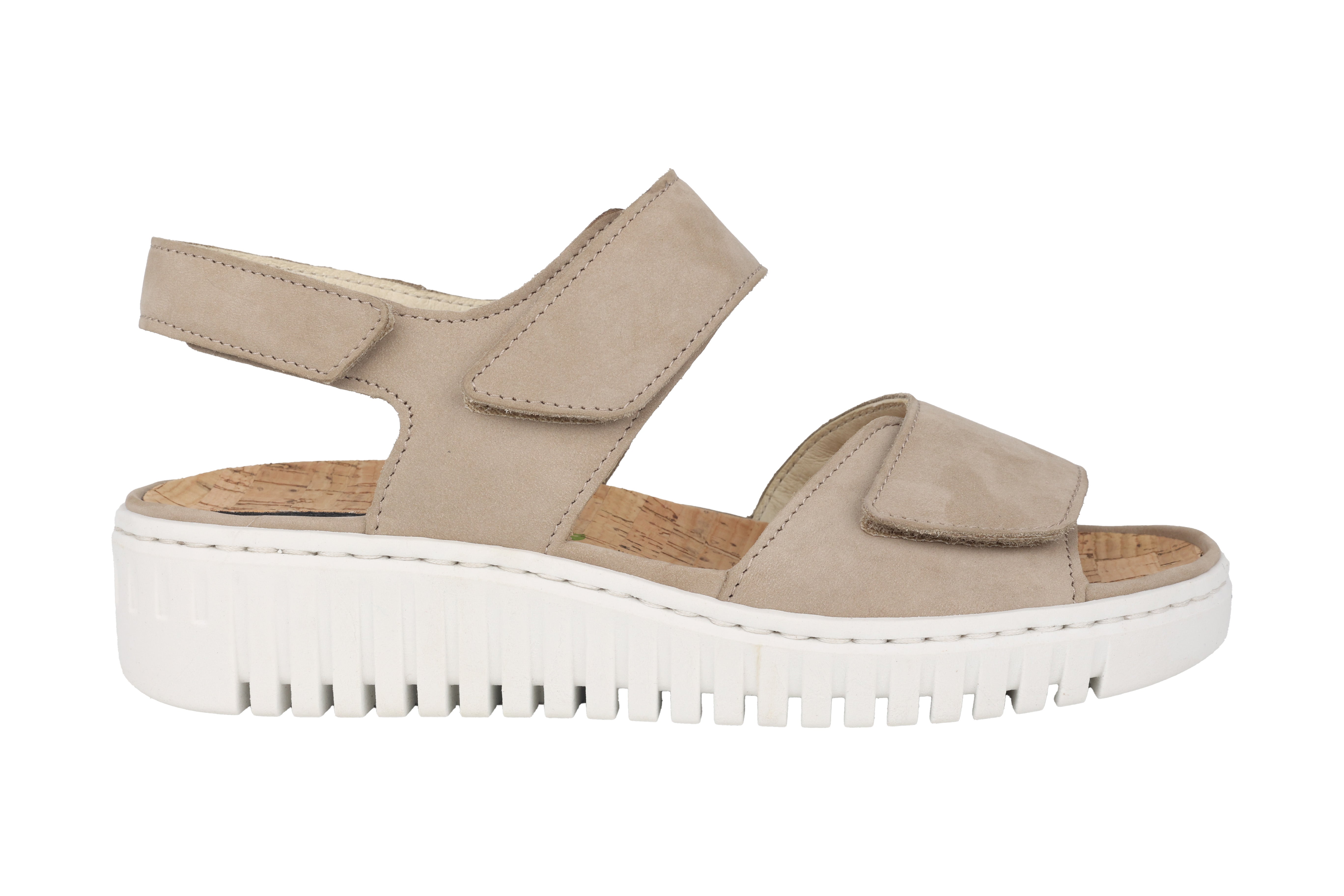 Damessandaal 'H-Willow' met brede pasvorm (H) - beige