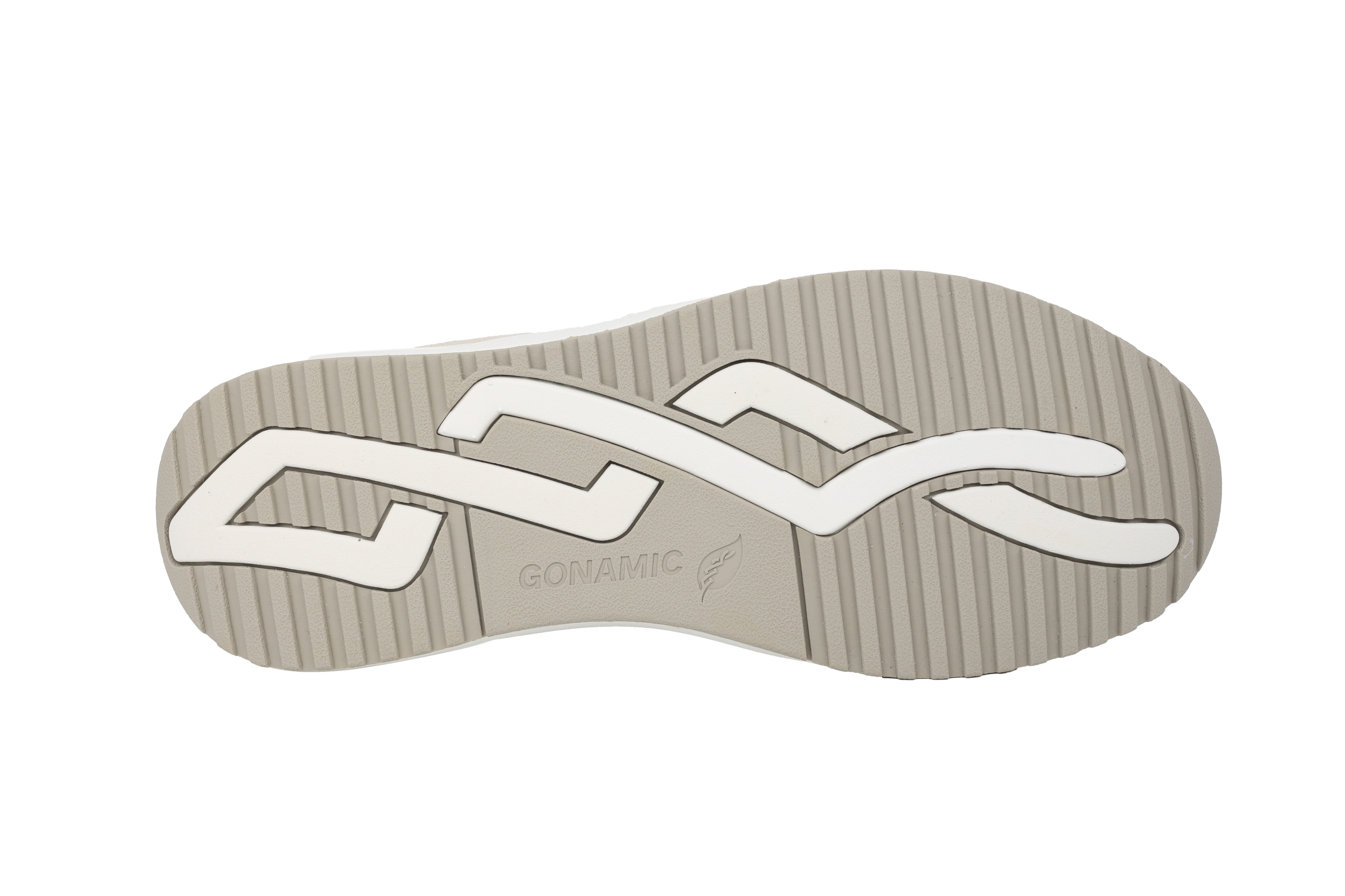 Damessneaker met brede pasvorm (H) 'H-Mara' - grijsbeige mix